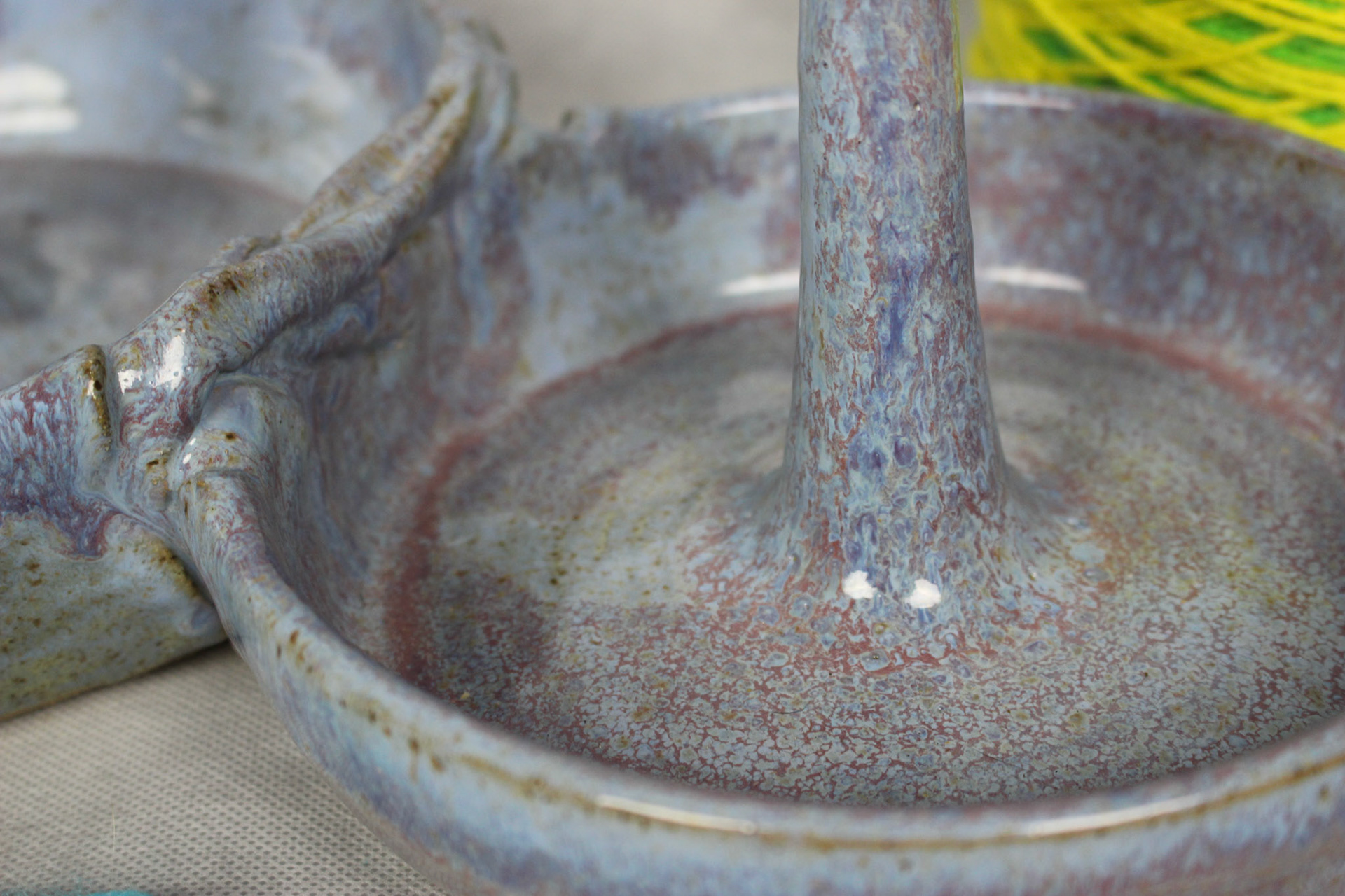 Stoneware with High Fire Glaze: Double Butlers for a Large 1 lb. Skein & Regular Cake
