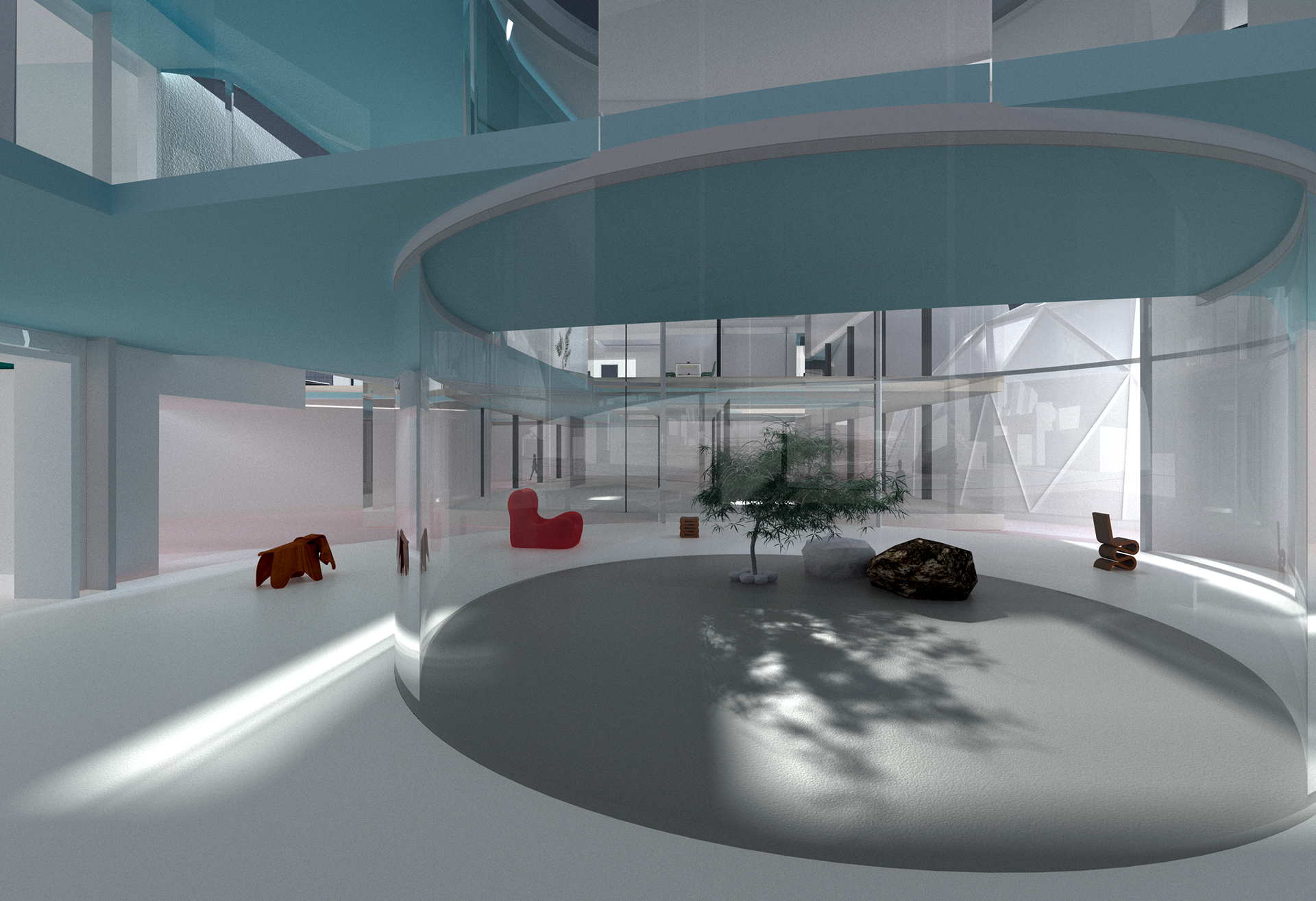 Interior Scene of Exhibition Space