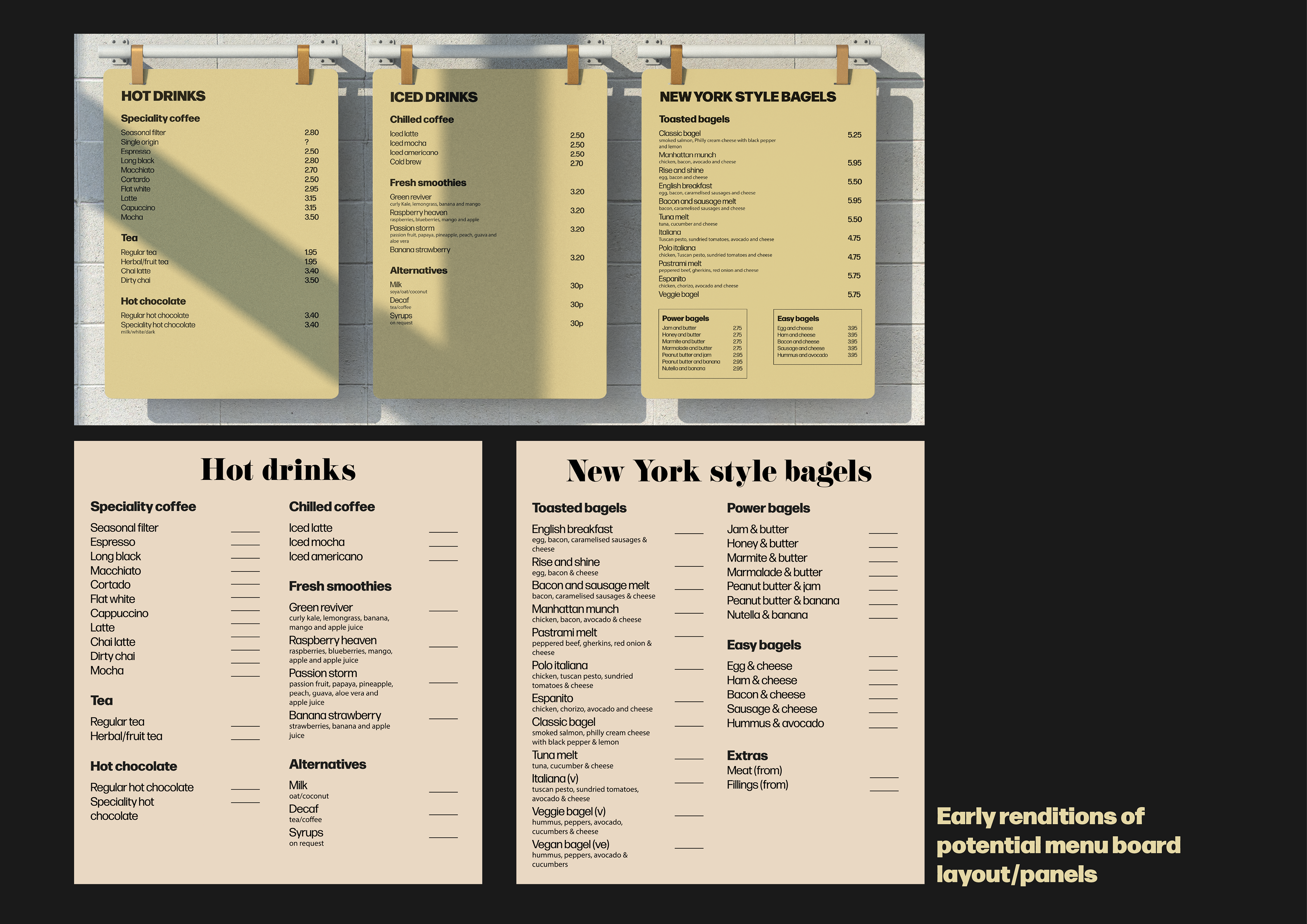 Early renditions of the board