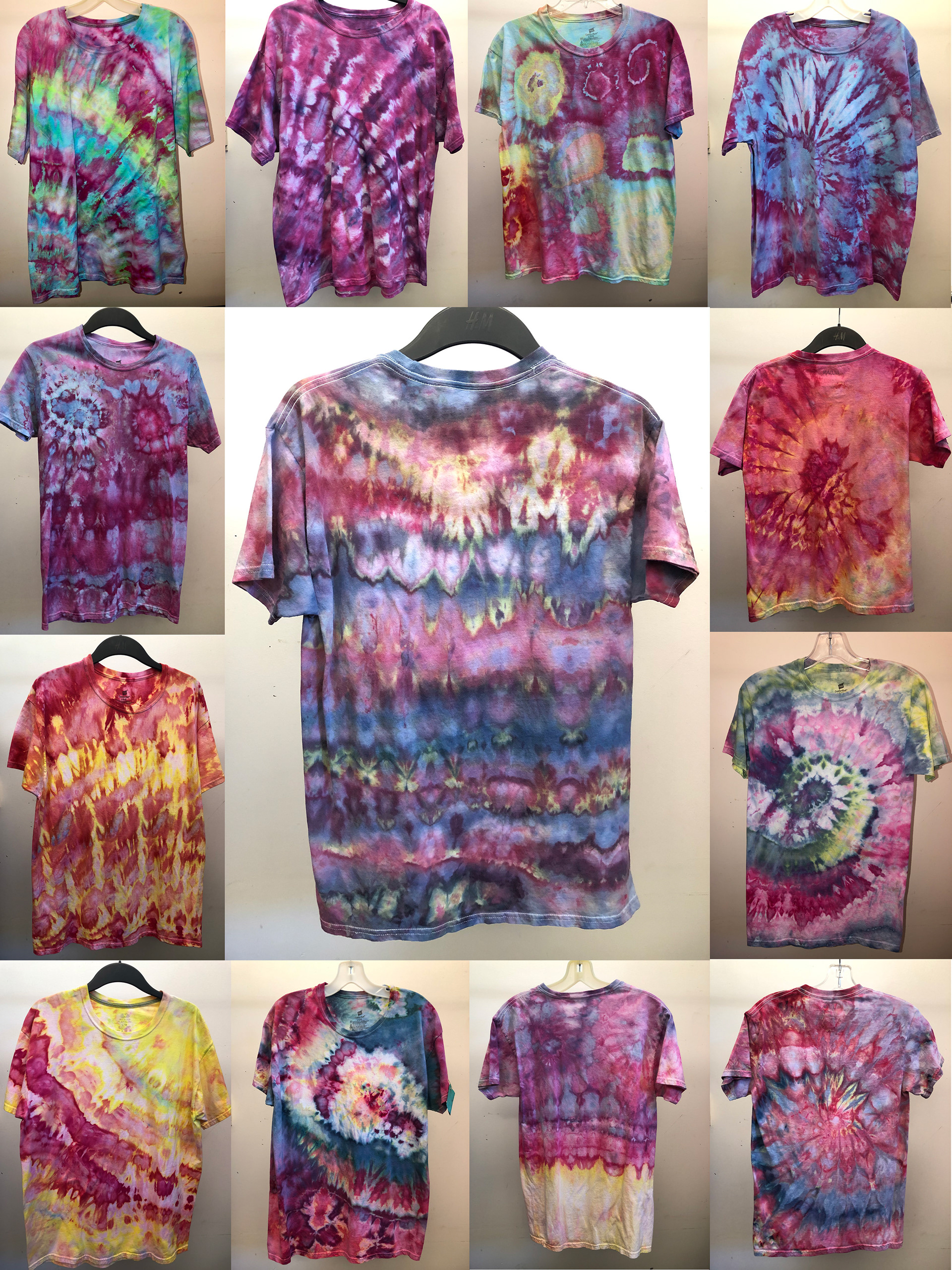 Ice dye t-shirts for the Williamstown Theatre Festival, 2019