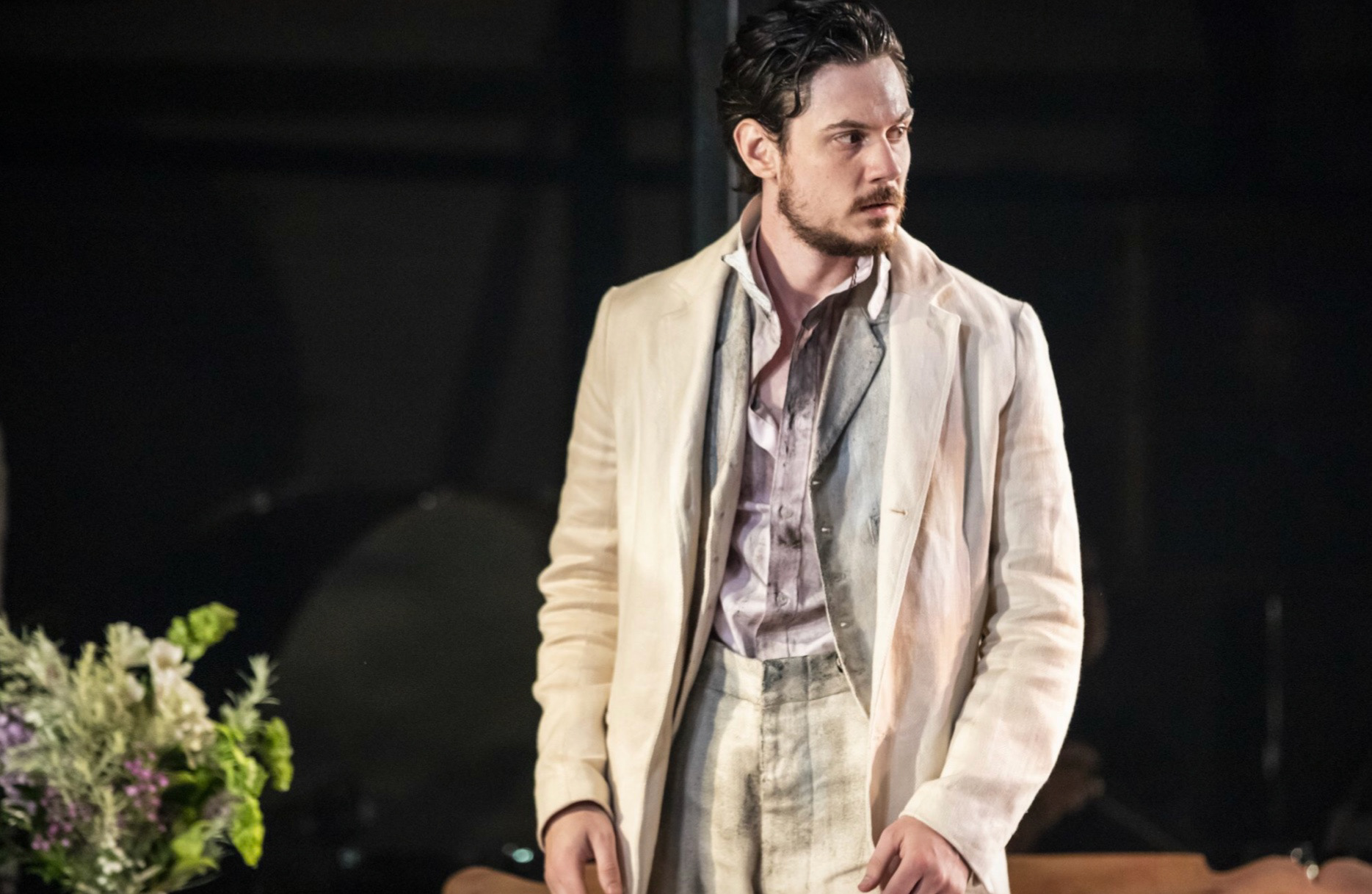 Tom Pecinka in Ghosts, Williamstown Theatre Festival. Costume design by Dane Laffrey, photo by Joseph O'Malley, 2019.