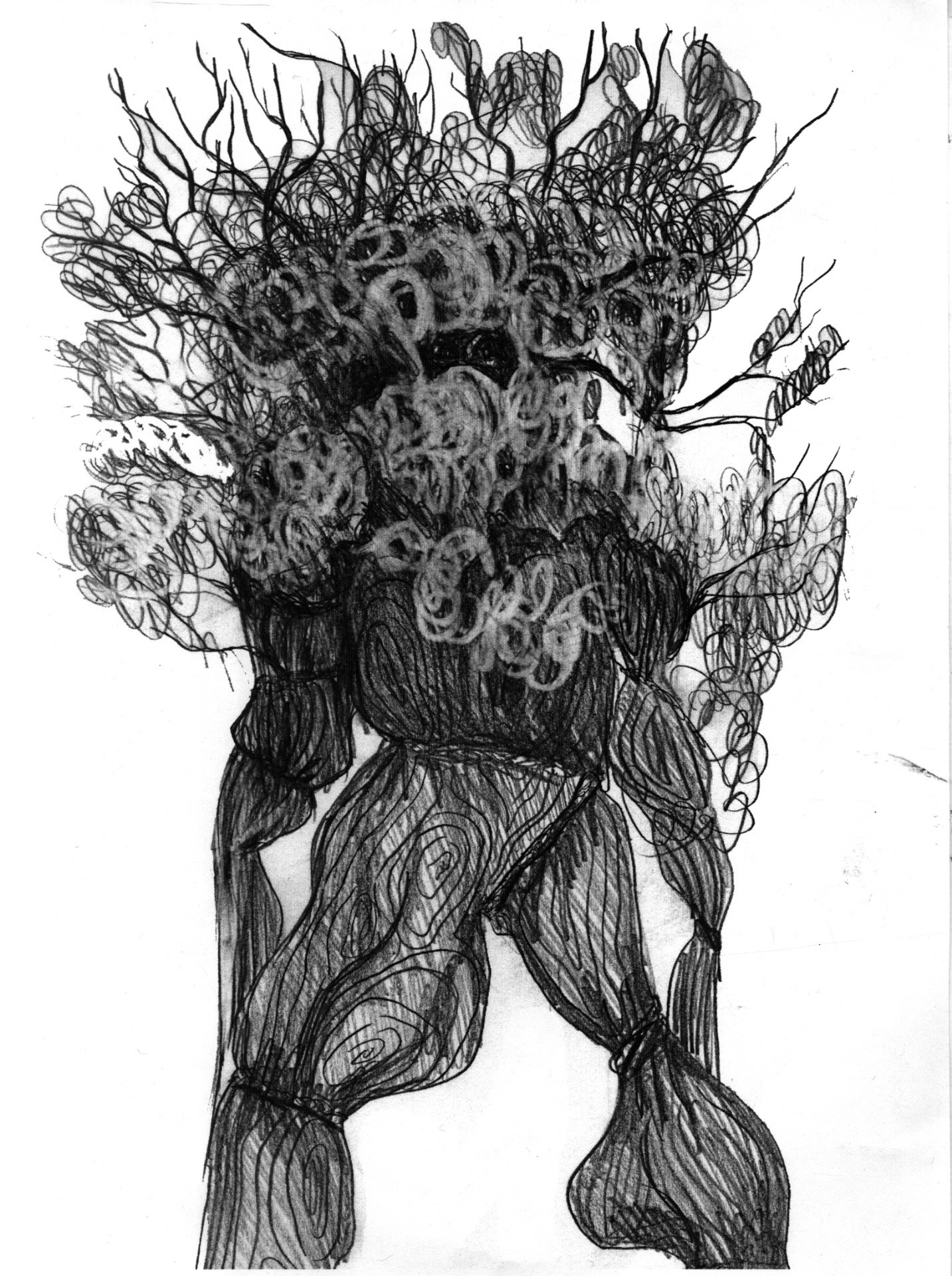 The green oak design concept, pencil on paper, AK