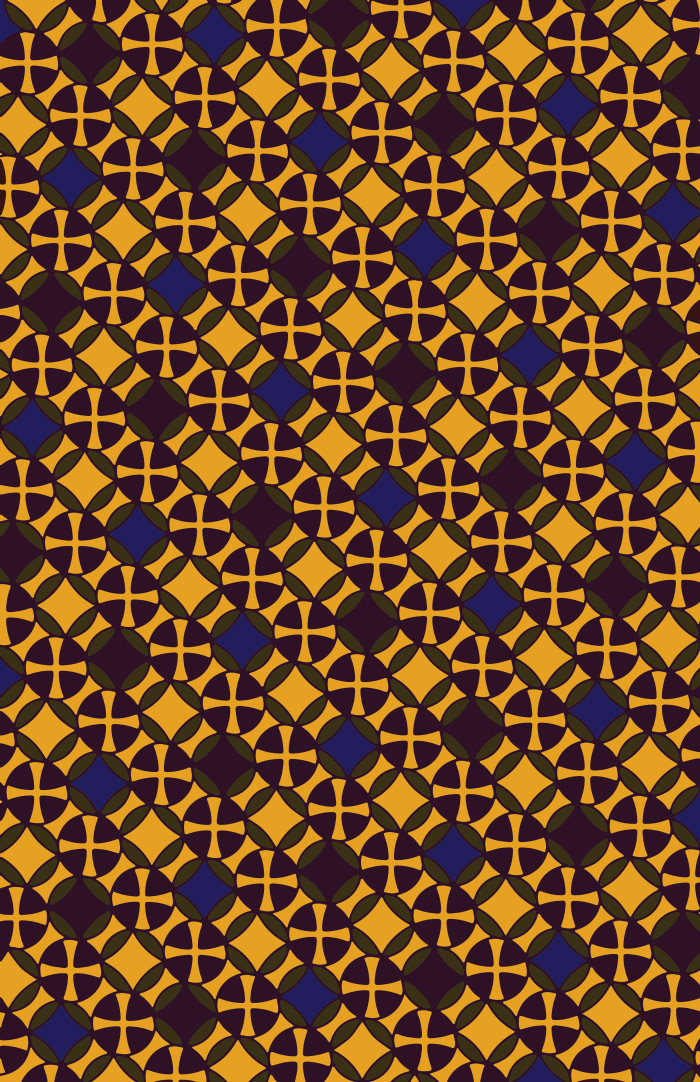 Theodora repeat print for a Byzantia-inspired collection, Photoshop+Illustrator, AK 2016