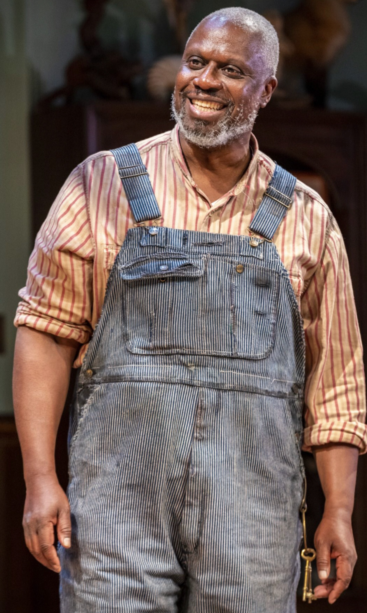 André Braugher in A Human being of a Sort, Williamstown Theatre Festival. Costume design by Tilliy Grimes, photo by Joseph O'Malley. 2019