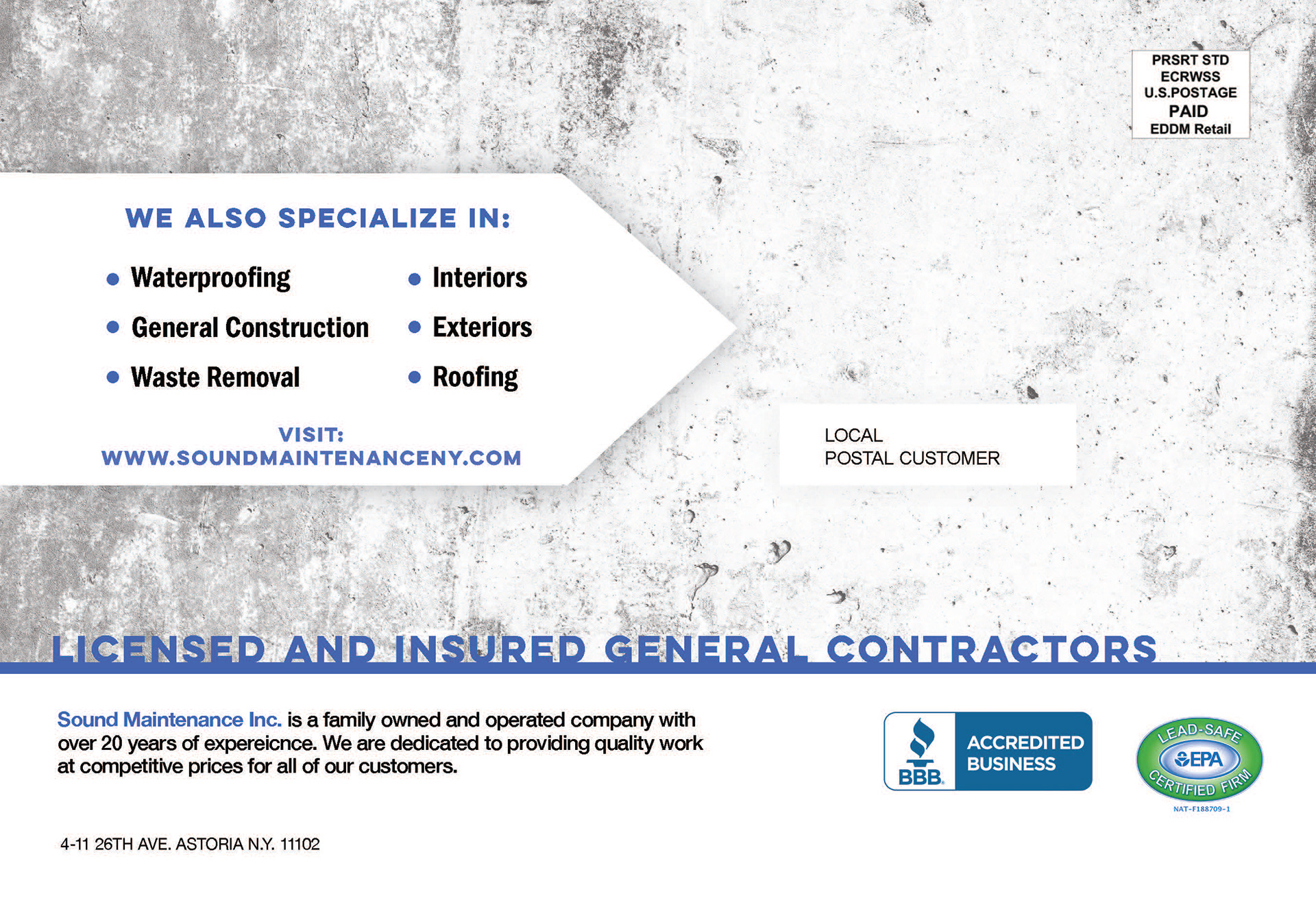 Back of the Mailer