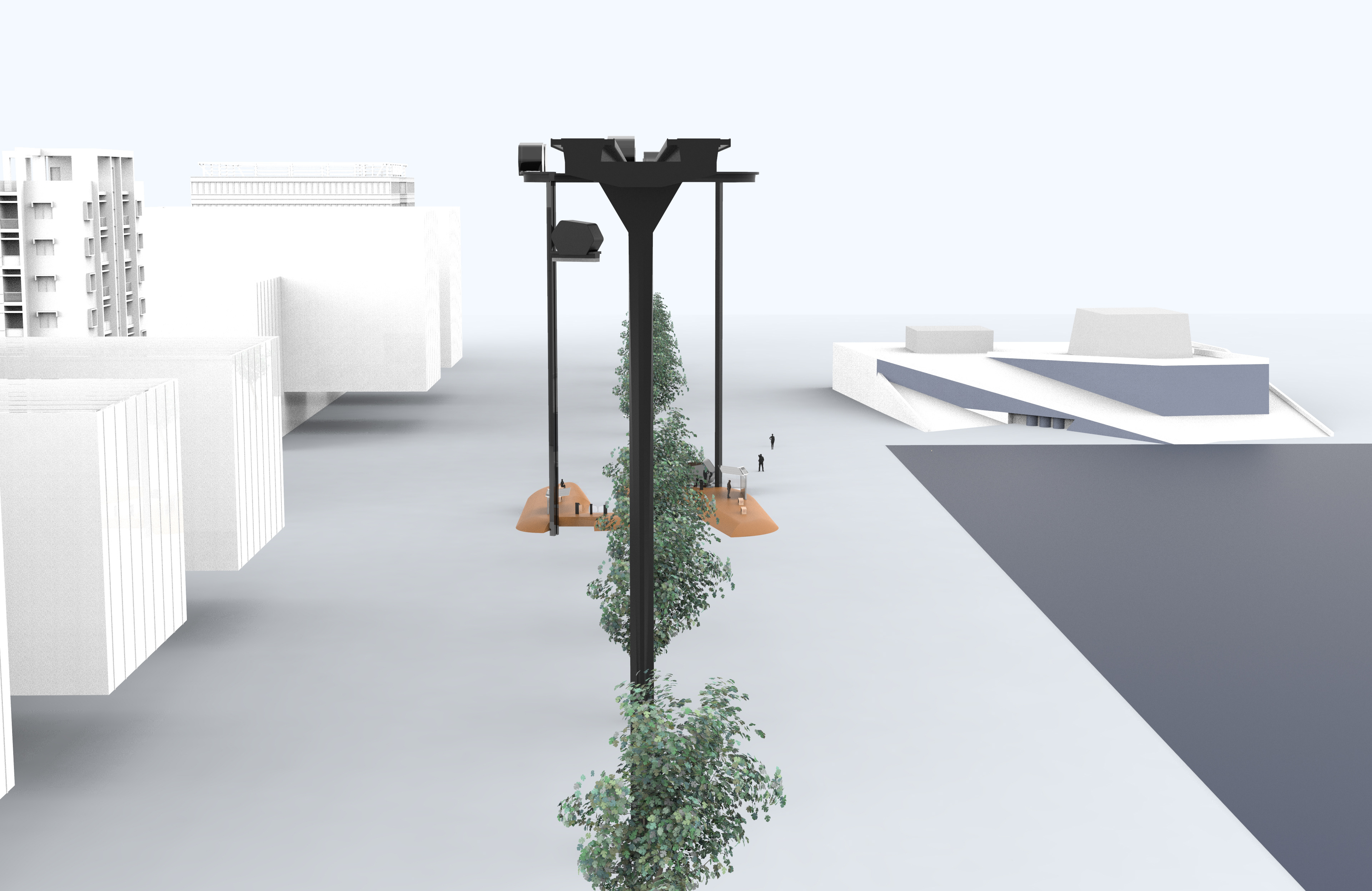 Track from side perspective