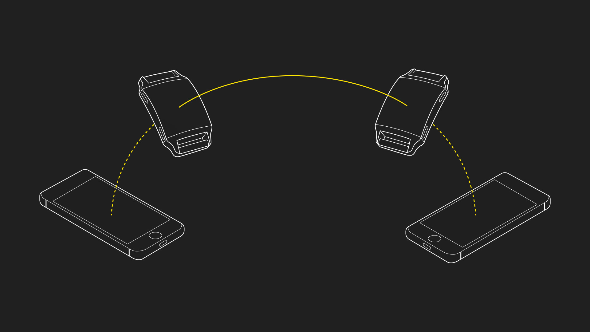 Bluetooth between app and device - radio signals between devices