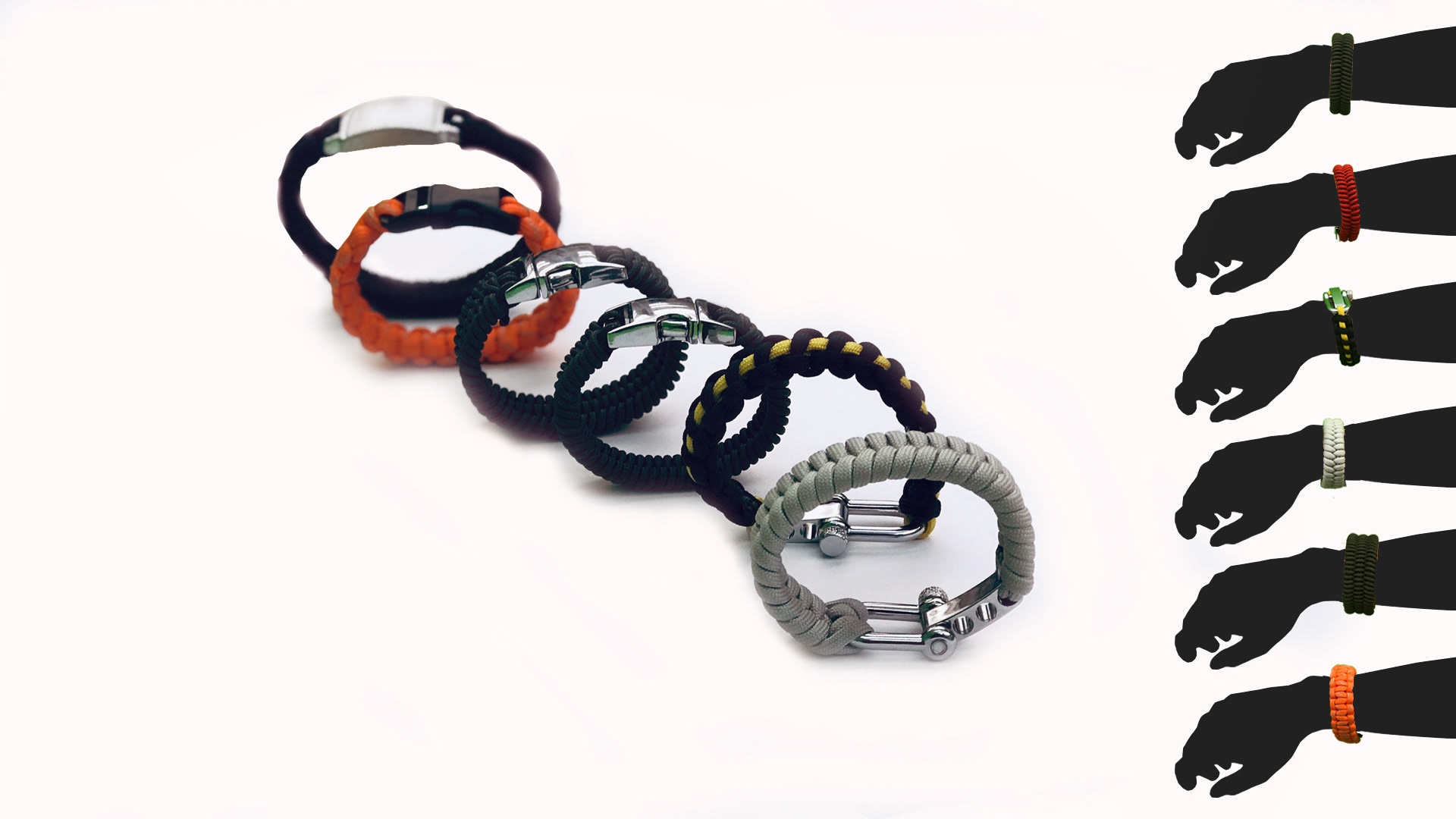 Different brading styles and colors