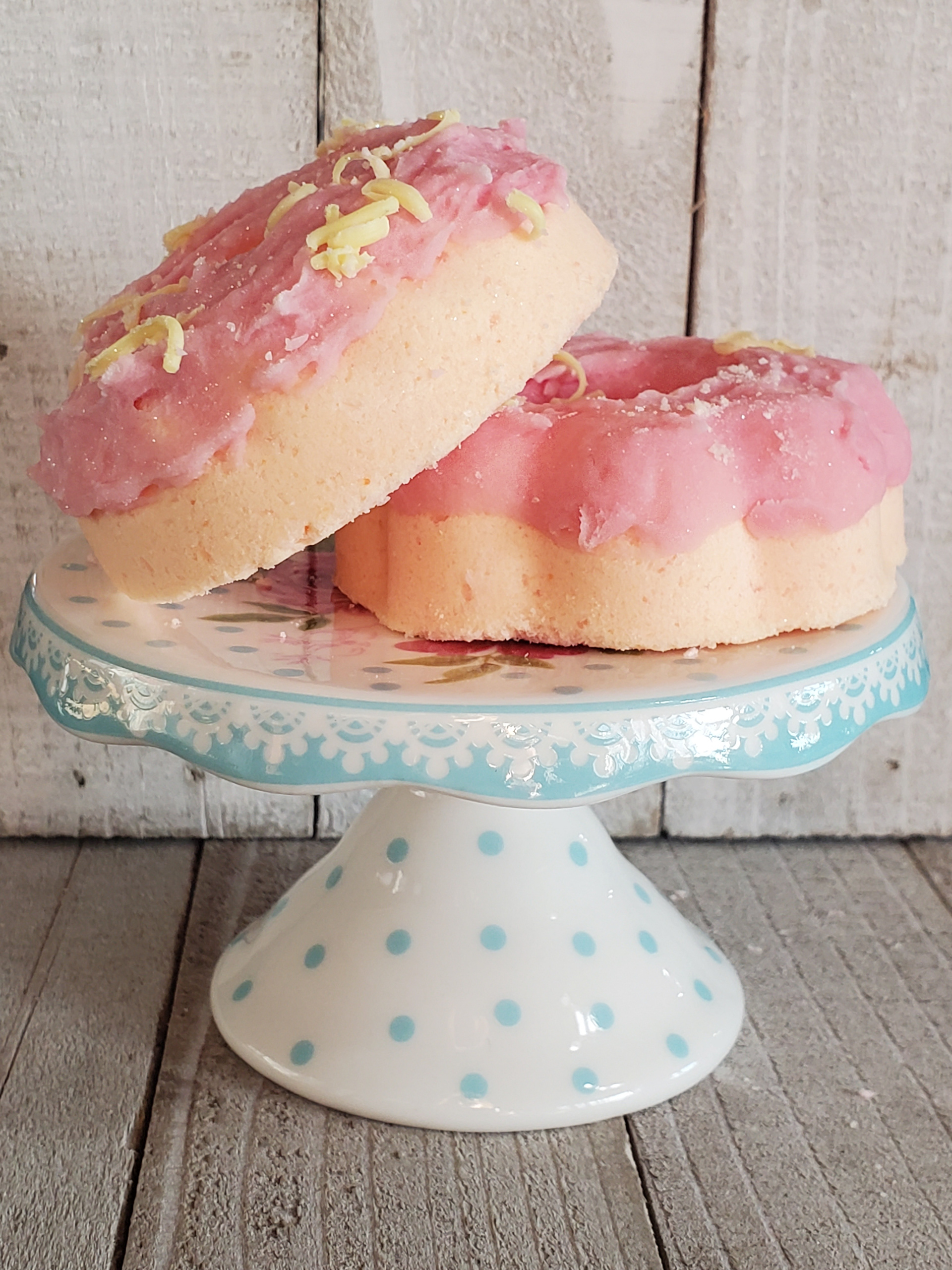 Orange Creamsicle donut with cocoa butter frosting