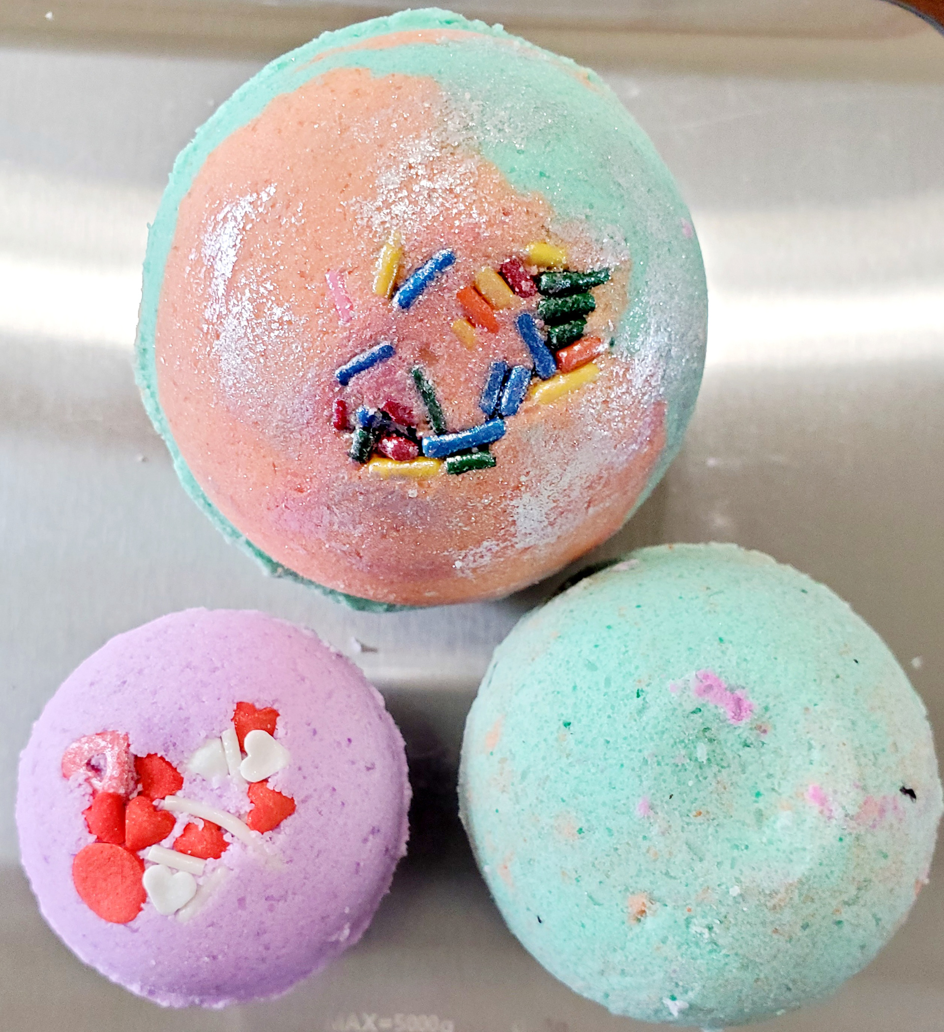 Small, Medium, Large Spheres in Huckleberry Muffin and Nectar Scents