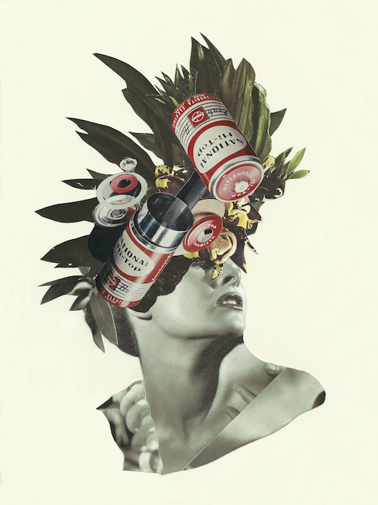 Fully Charged, Analogue collage on paper, 2015