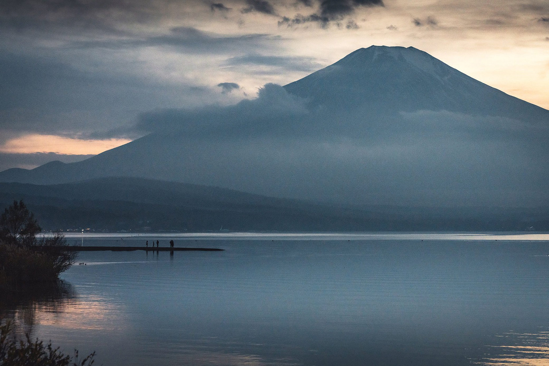Mt. Fuji with lake 