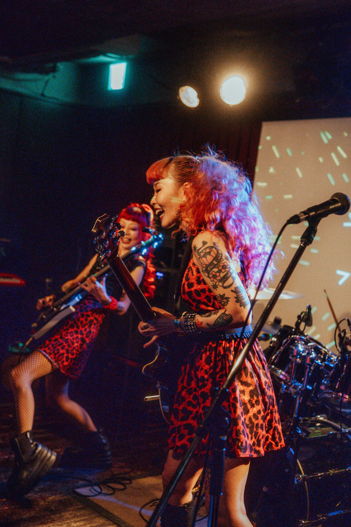 Dramatic moment from live performance by Tokyo band