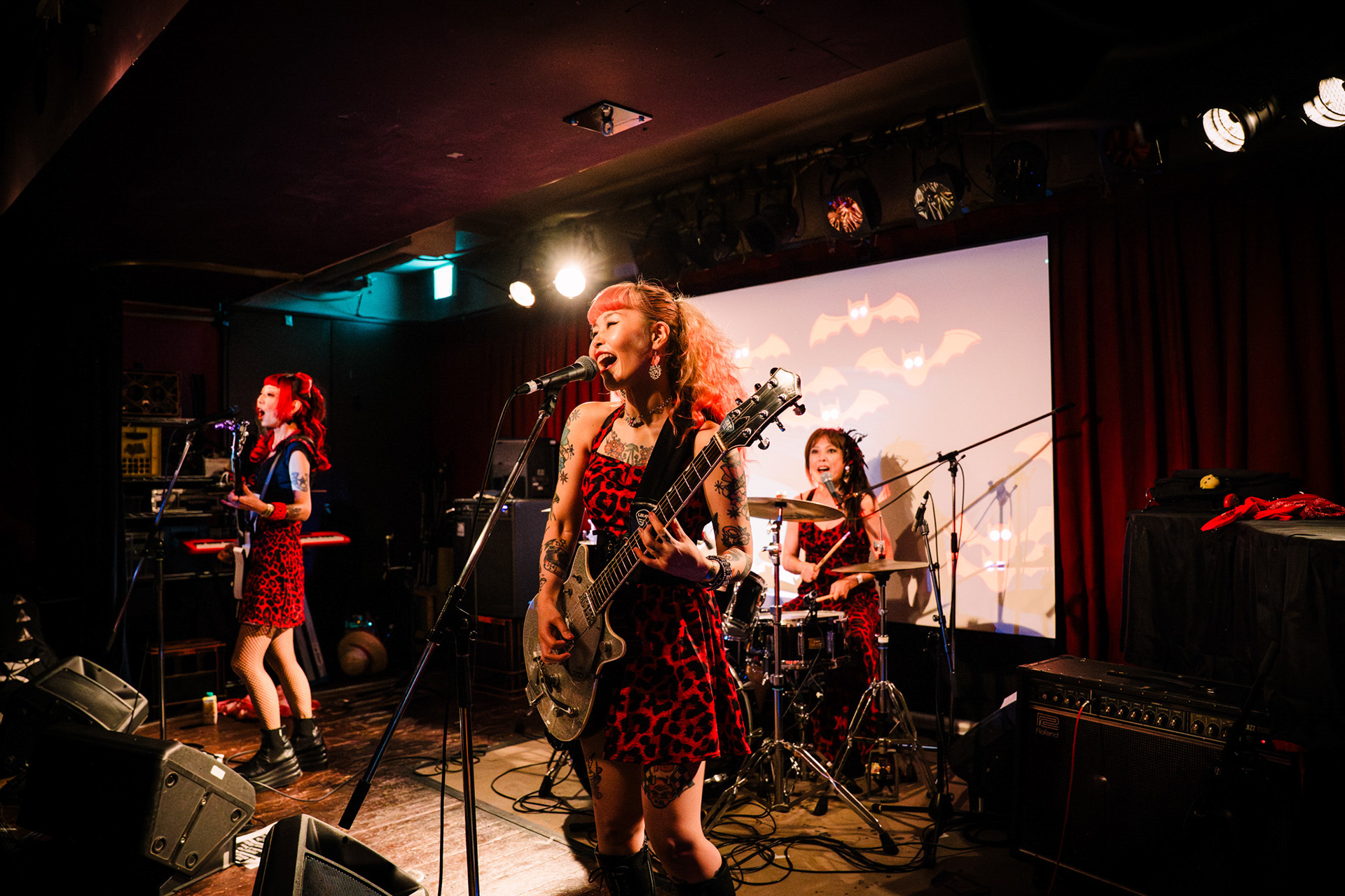 all female group live moment captured in live house