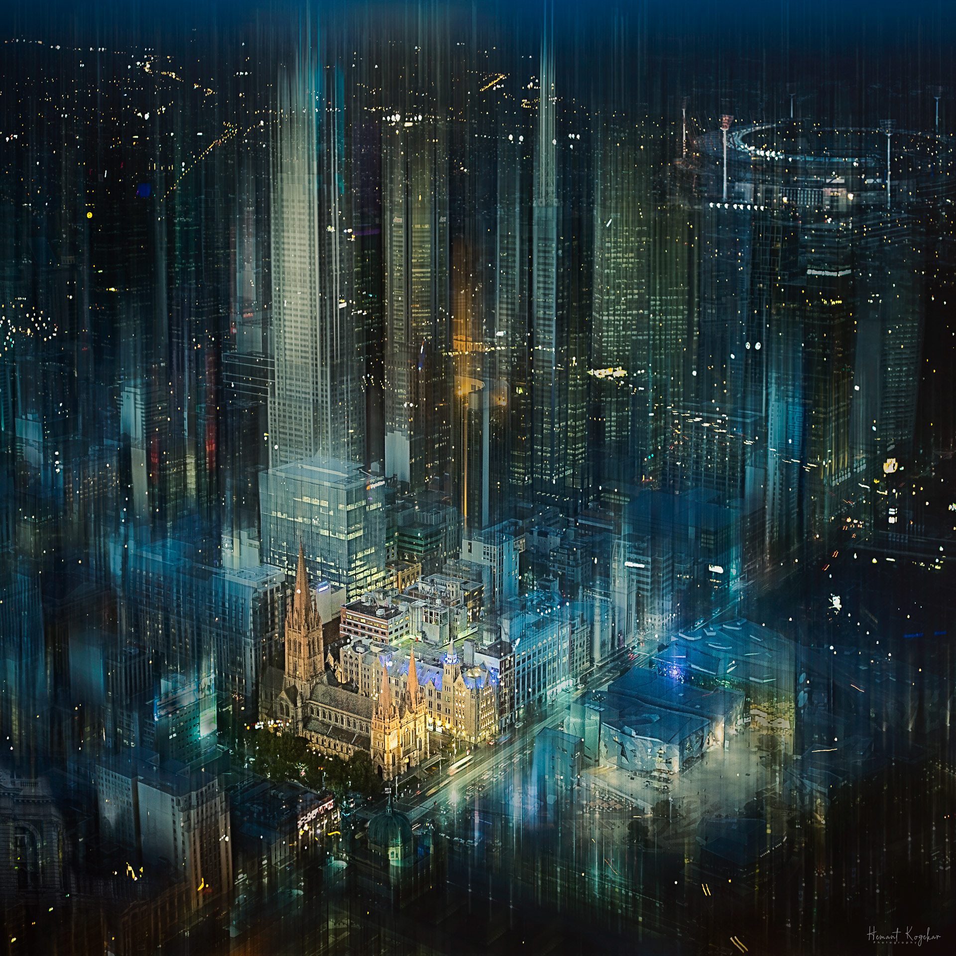 Melbourne at night