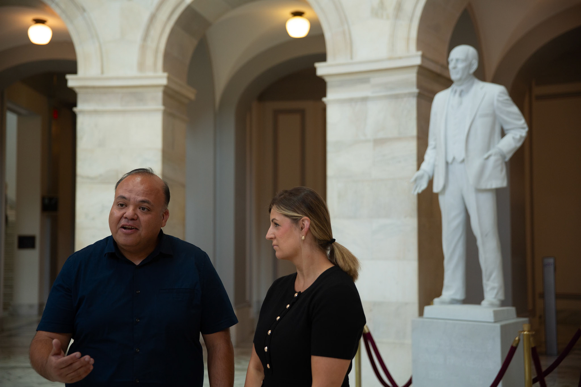 Washington D.C. - Pastor Ara Torosian and World Relief Director of Government Relations Chelsea Sobolik at the Russel Senate Office Building.