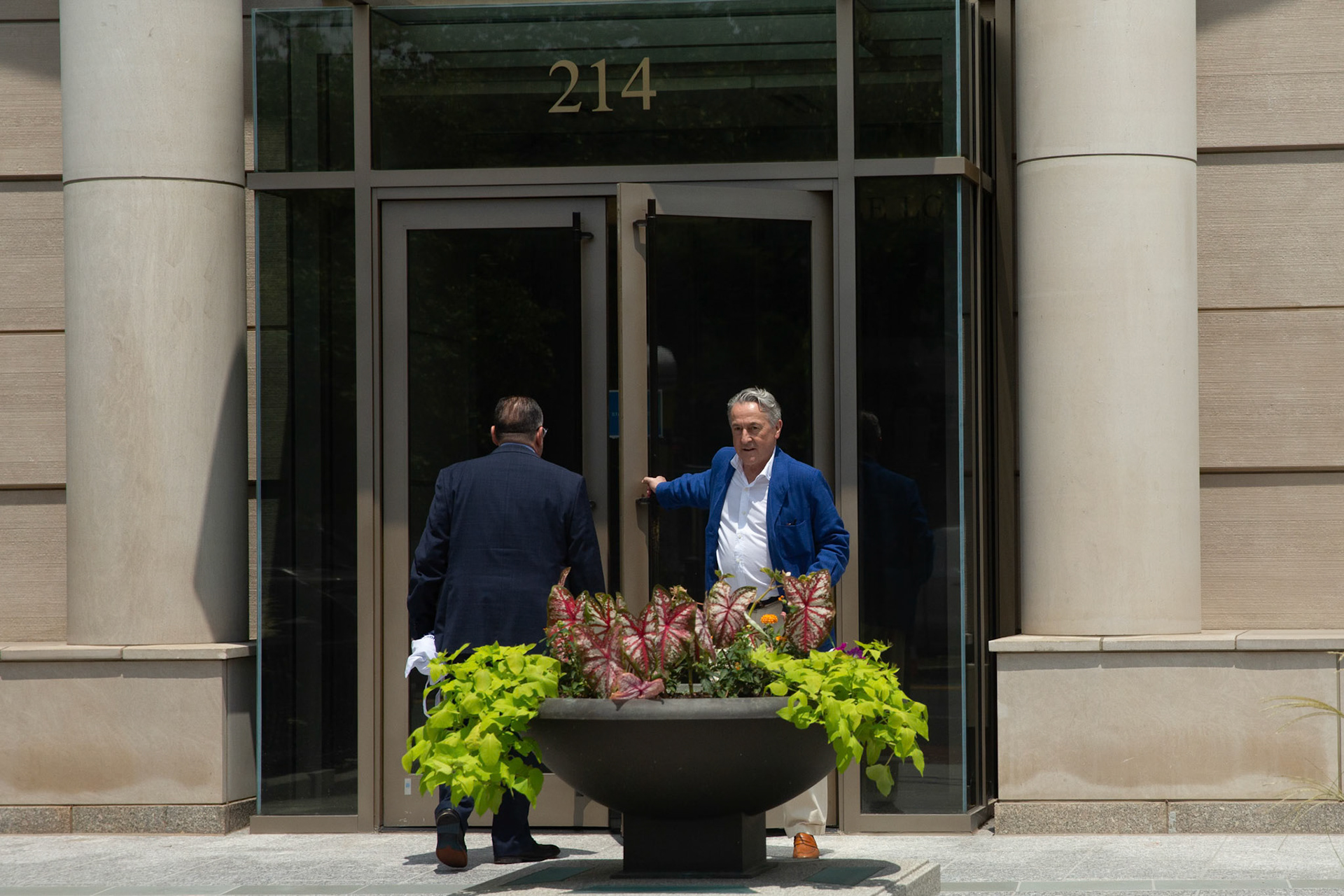 Hermann Tertsch, Member of European Parliament and member of Vox, the Spanish far-right party walks into the Heritage Foundation building on 214 Massachusetts Ave NE, Washington, D.C. on July 24, 2025. The Heritage Foundation is an American far-right think tank responsible for Project 2025