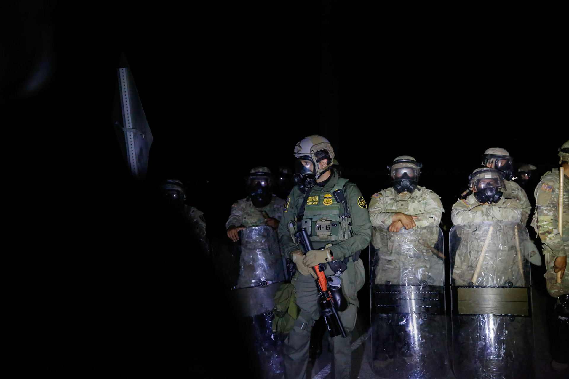 DHS agents and National Guards at a standoff with a mixed crowd of demonstrators and families searching for their loved ones. DHS agents from multiple subsidiaries conducts a mass raid at a farm in Camarillo, Calif. on July 10, 2025.
