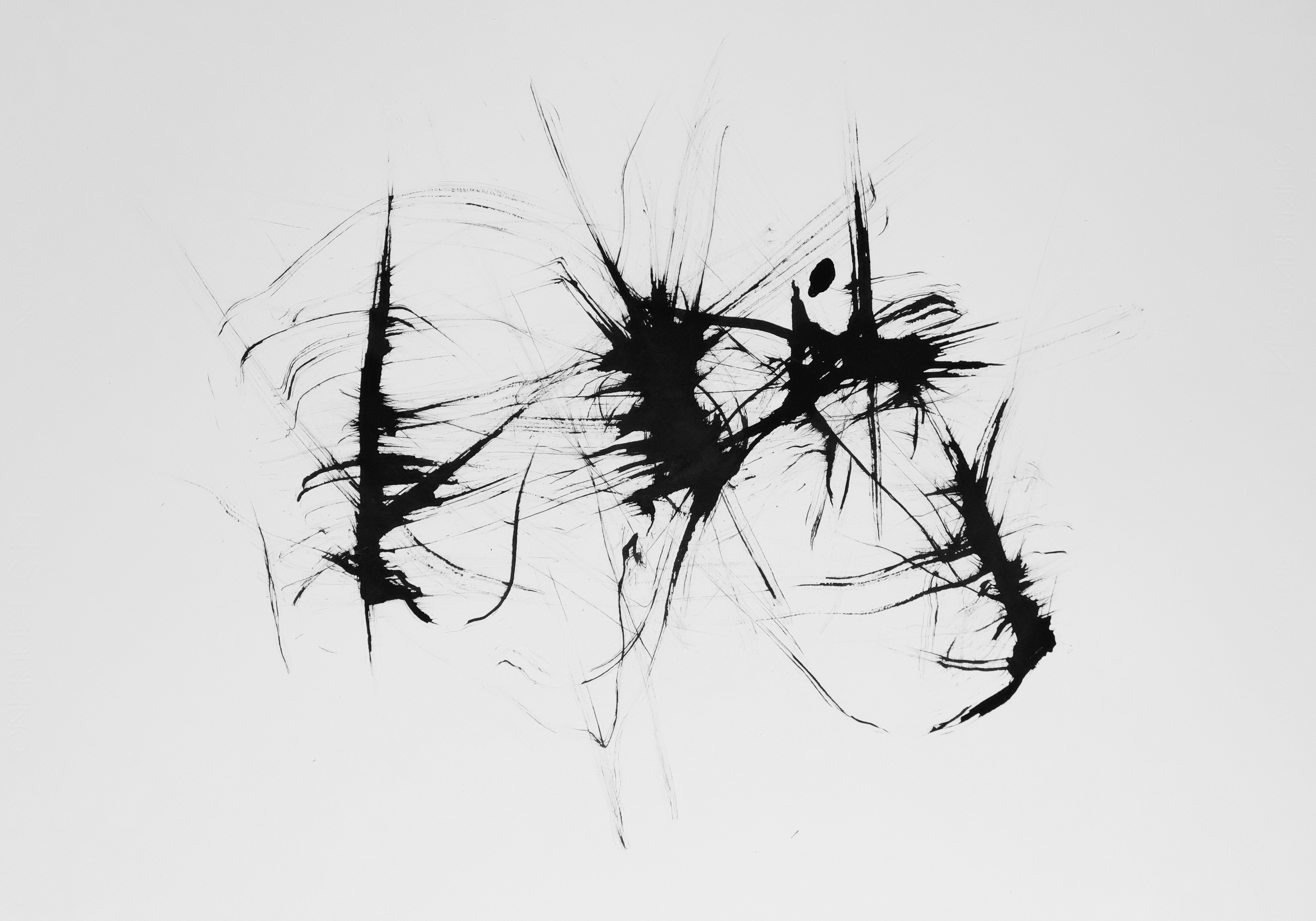 Sound I (2020). Tinta china s/ papel. 50 cm x 70 cm
