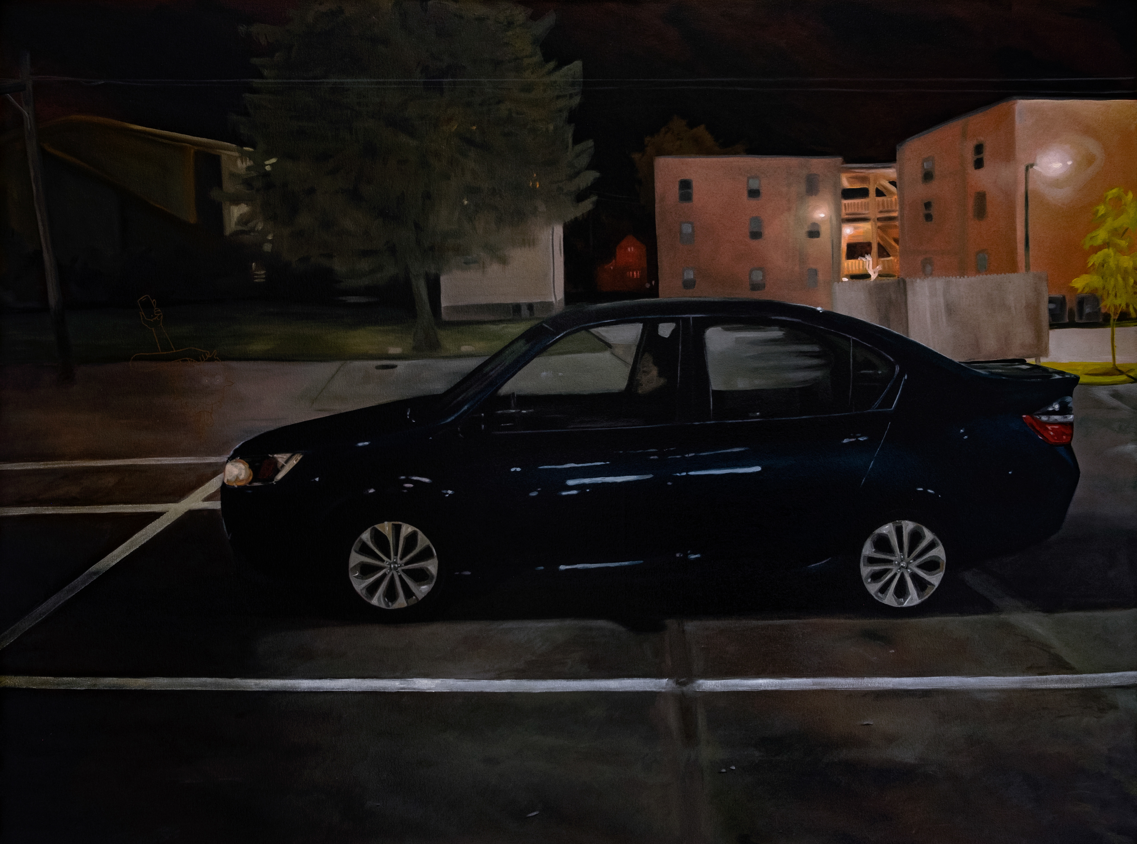 "Well ok, I've Got to Go. I Love you" 36"x48", Oil on Canvas