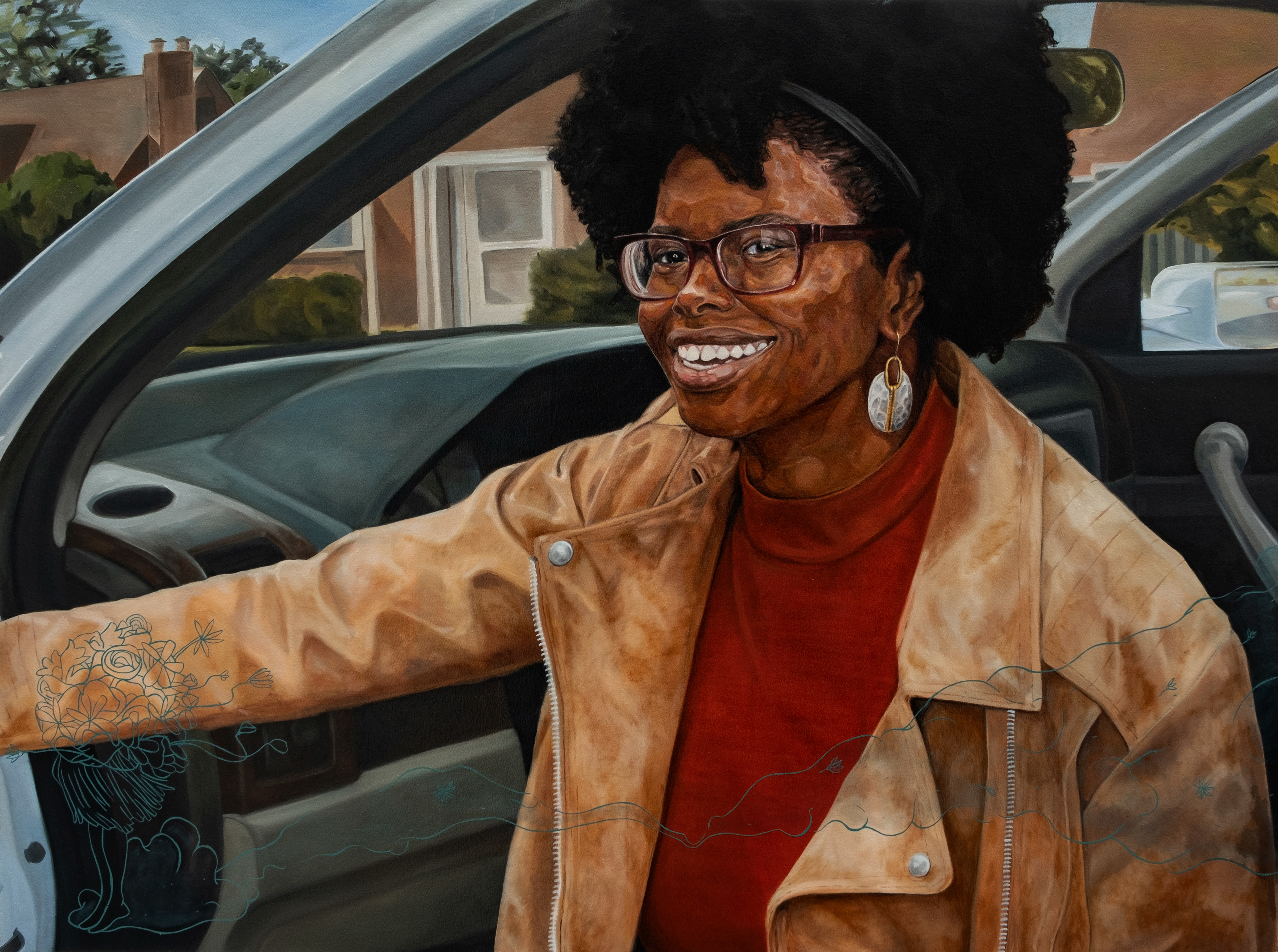 "I Just Love it When You Come Home" 36"x48", Oil on Canvas