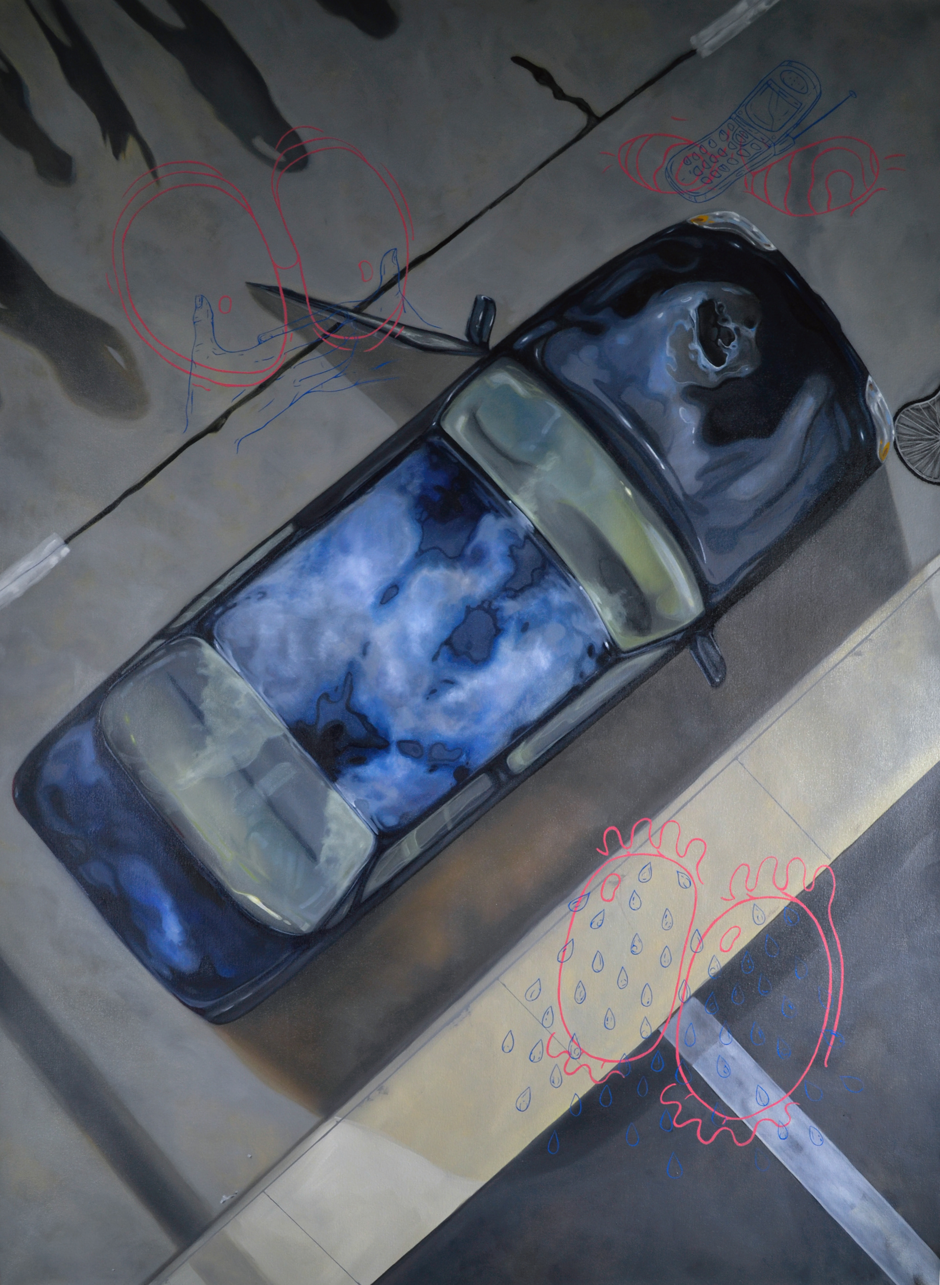 "Somebody Find This Kid's Family" 48"x66", Oil on Canvas