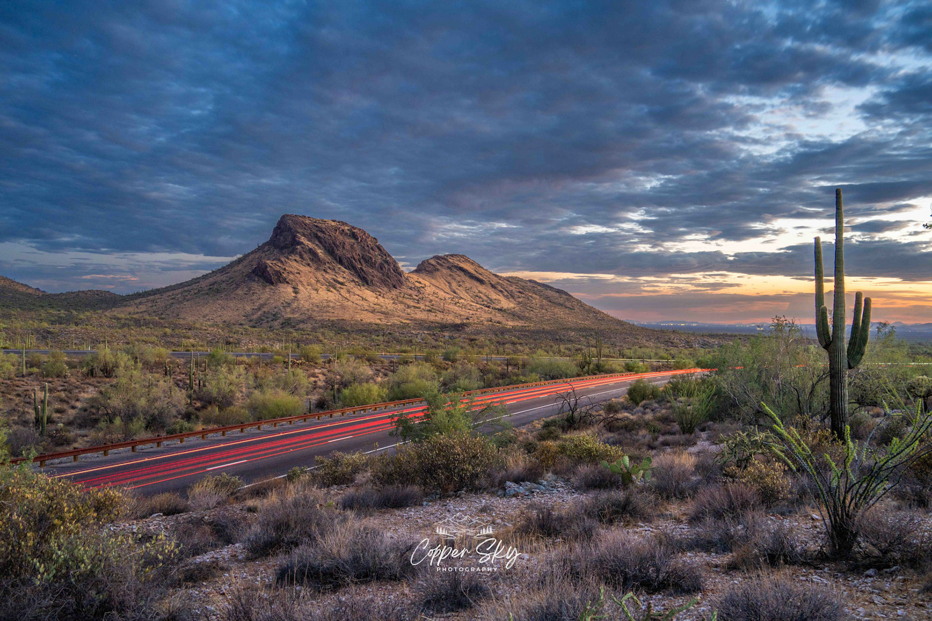 Stormy Night on the Gila River Scenic Highway