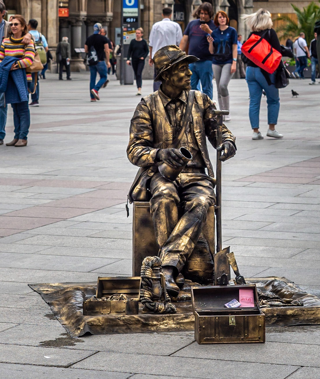 A street artist in Marianplatz sits perfectly still as the crowds buzz around him. He watched as we walked by headed to the bahnhof to board the train to our hotel near the airport. The next morning we’d say goodbye to this little piece of Europe and head back home. Cousins' Cruise 1.0 was the perfect combination ofpropiety and "tomfoolery" (It was a cousins' cruise after all!). It was exciting and relaxing, busy and laid back, rainy and sunny, old friends and new friends – just the right mix for a splendid “holiday."