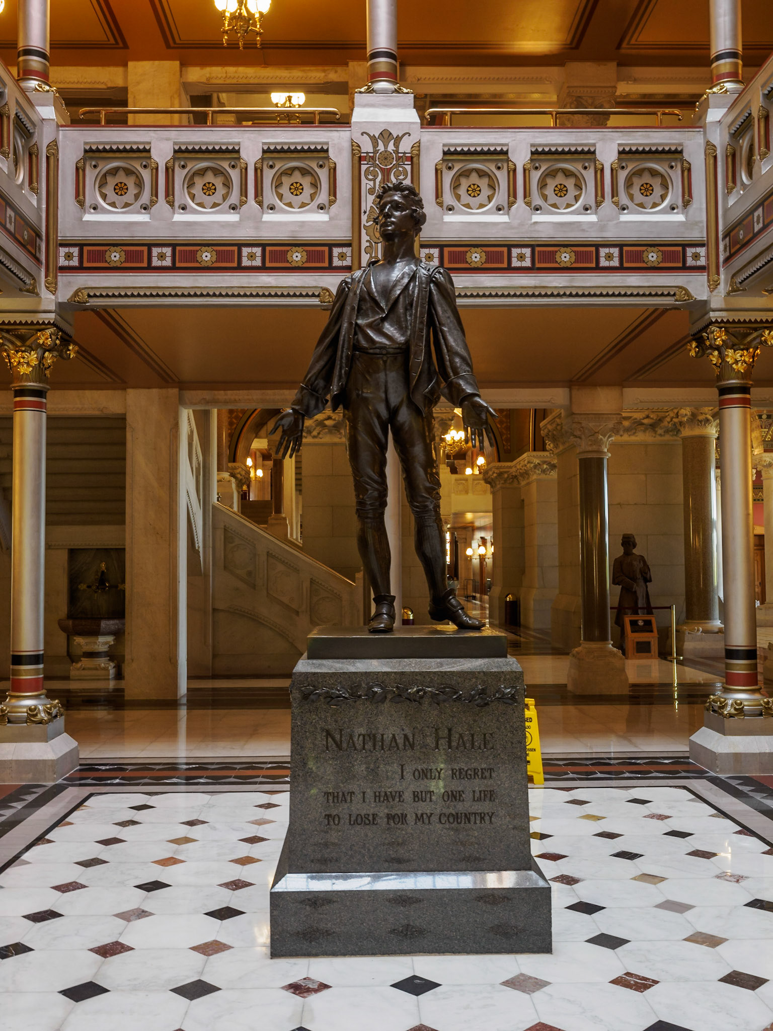 Nathan Hale, a native of Connecticut, was a spy during the Revolutionary War. His famous last words were, "I only regret that I have but one life to lose for my country," which he said before being hanged by the Brits.