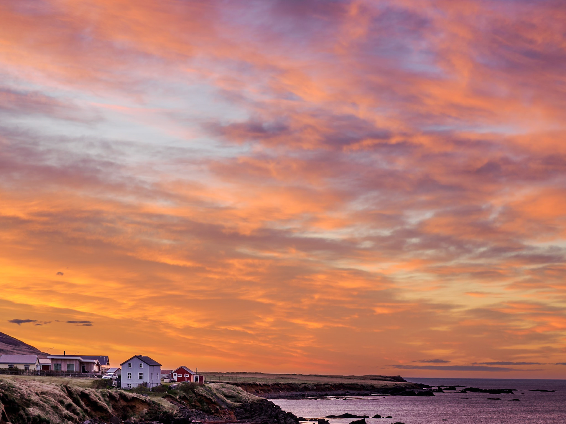 Sunset in Borgarfjörður Eystri