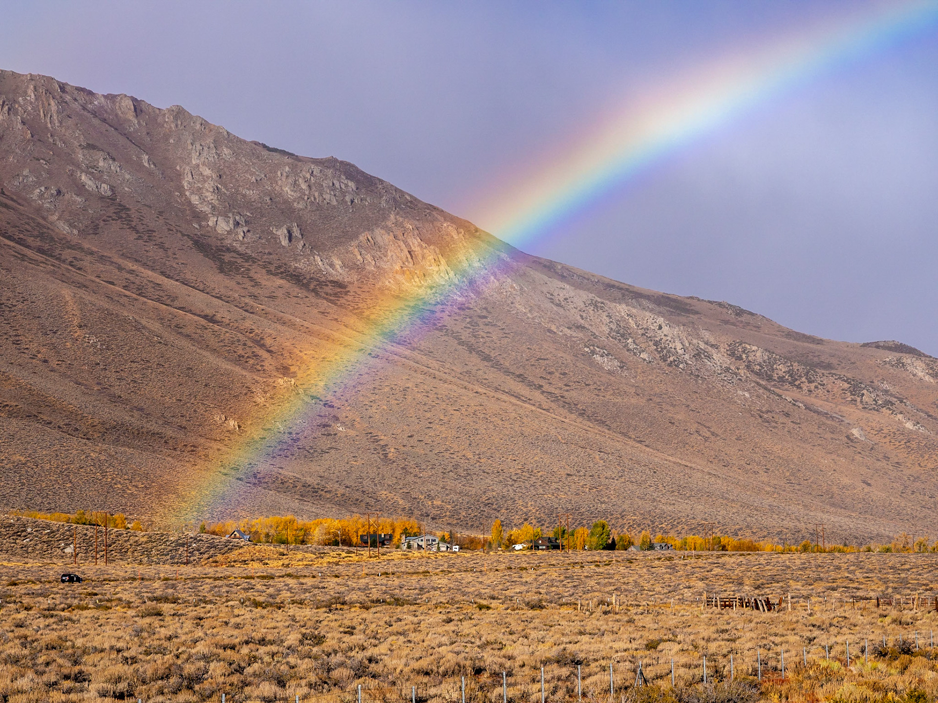 Rainbow in Front of the Mountains