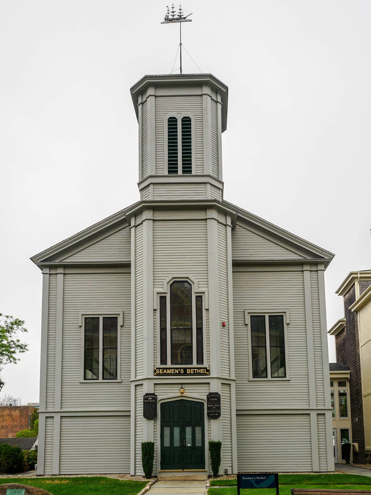 The Seamen's Bethel is a chapel in New Bedford built in 1832. The Bethel was specifically constructed for the many sailors who called New Bedford their home port (mostly whalers), and considered it a matter of tradition that one visited the chapel before setting sail.