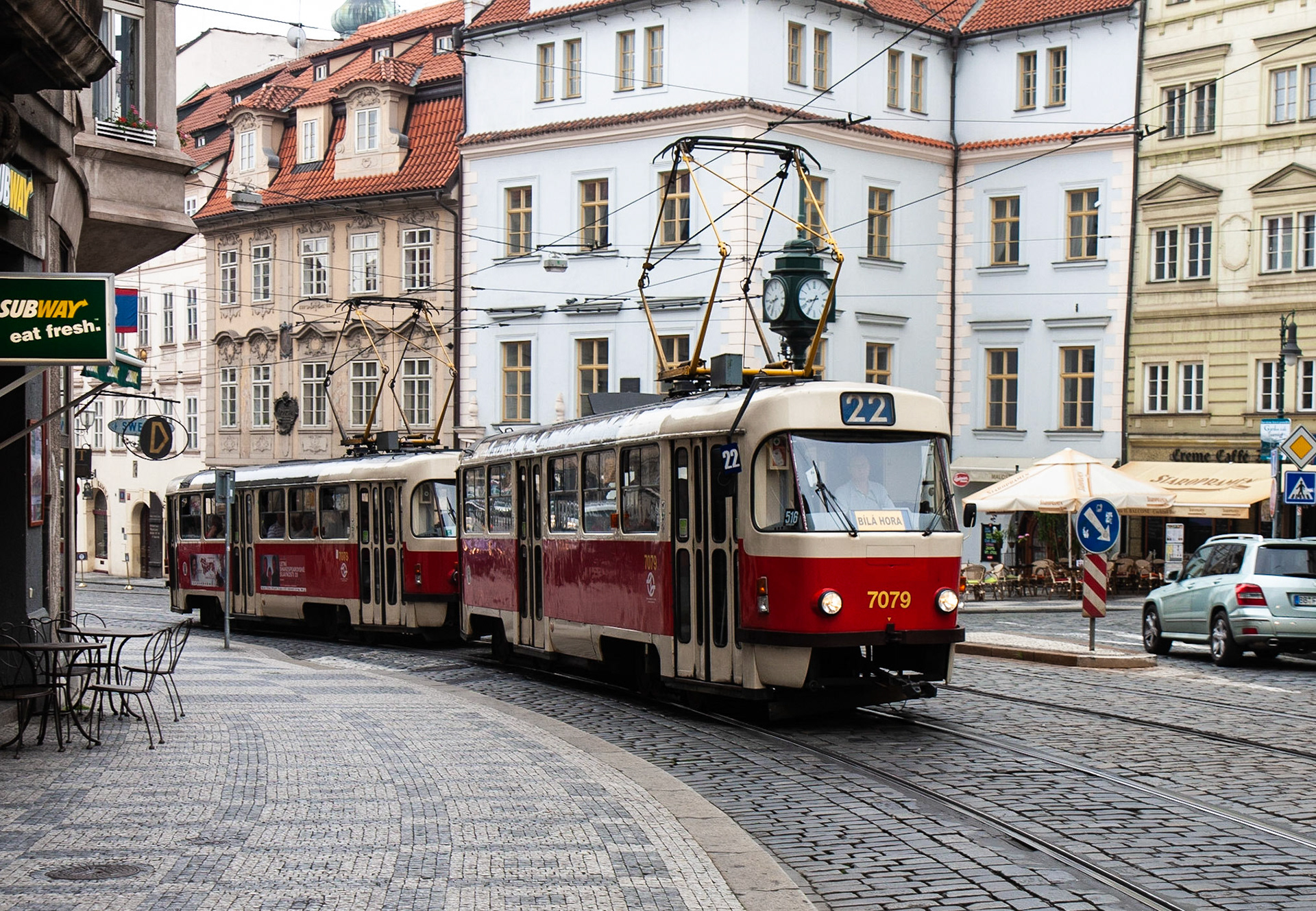 One of the older trams in Prague