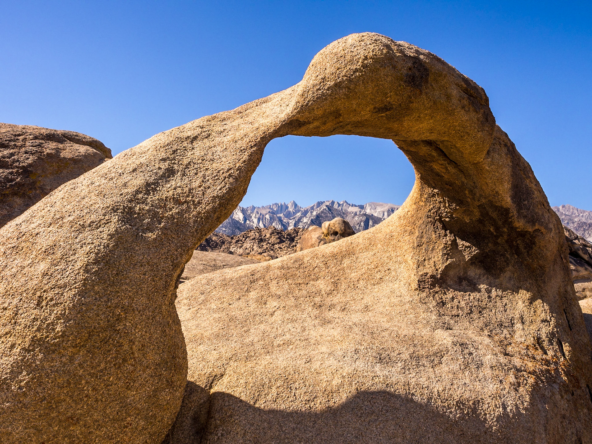 Mobius Arch with Mount Whitney in the background