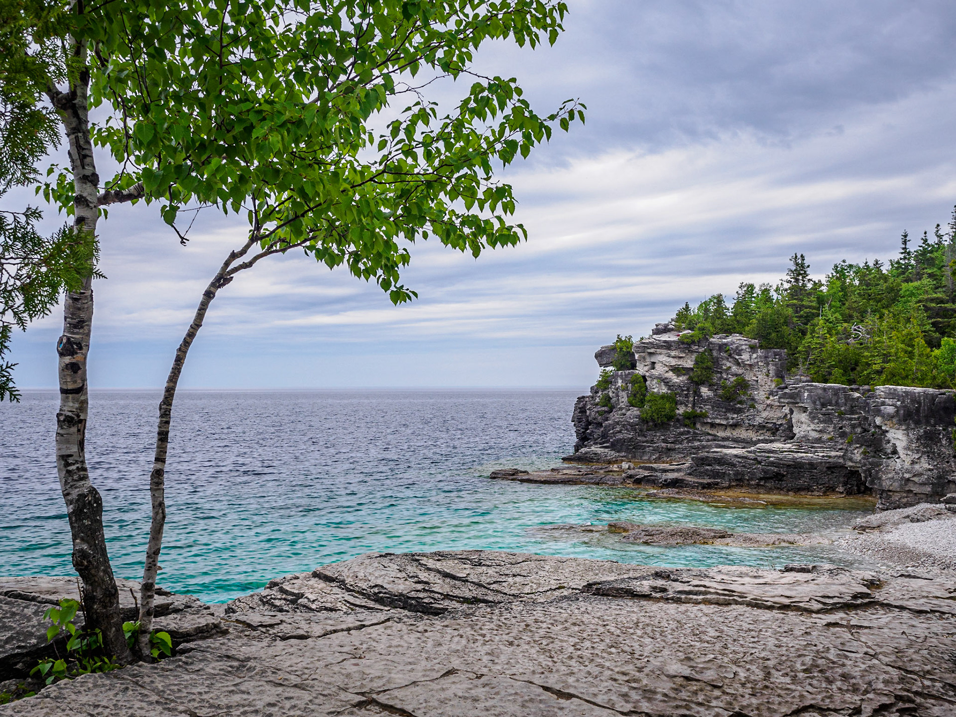Indian Head Cove with Overhanging Rock on the other side