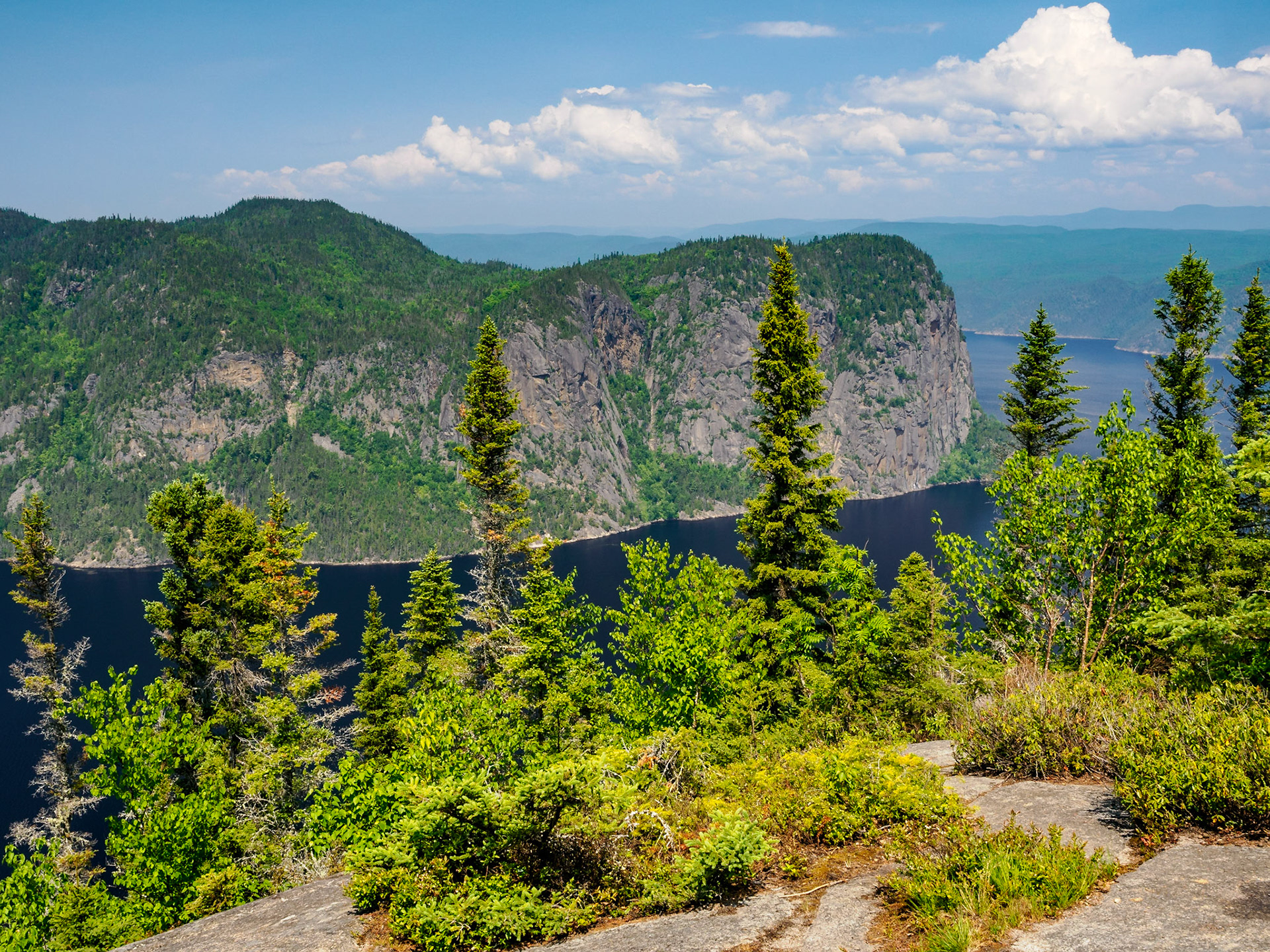 The view from the Giant Lookout above Eternity Bay and the Saguenay River.