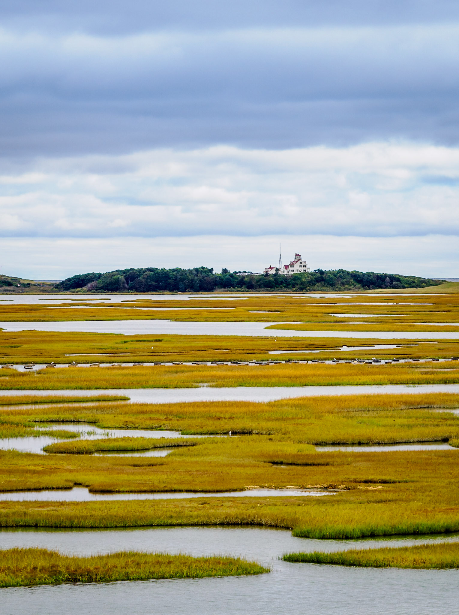 Coast Guard Station at Nauset Bay from Indian Rock