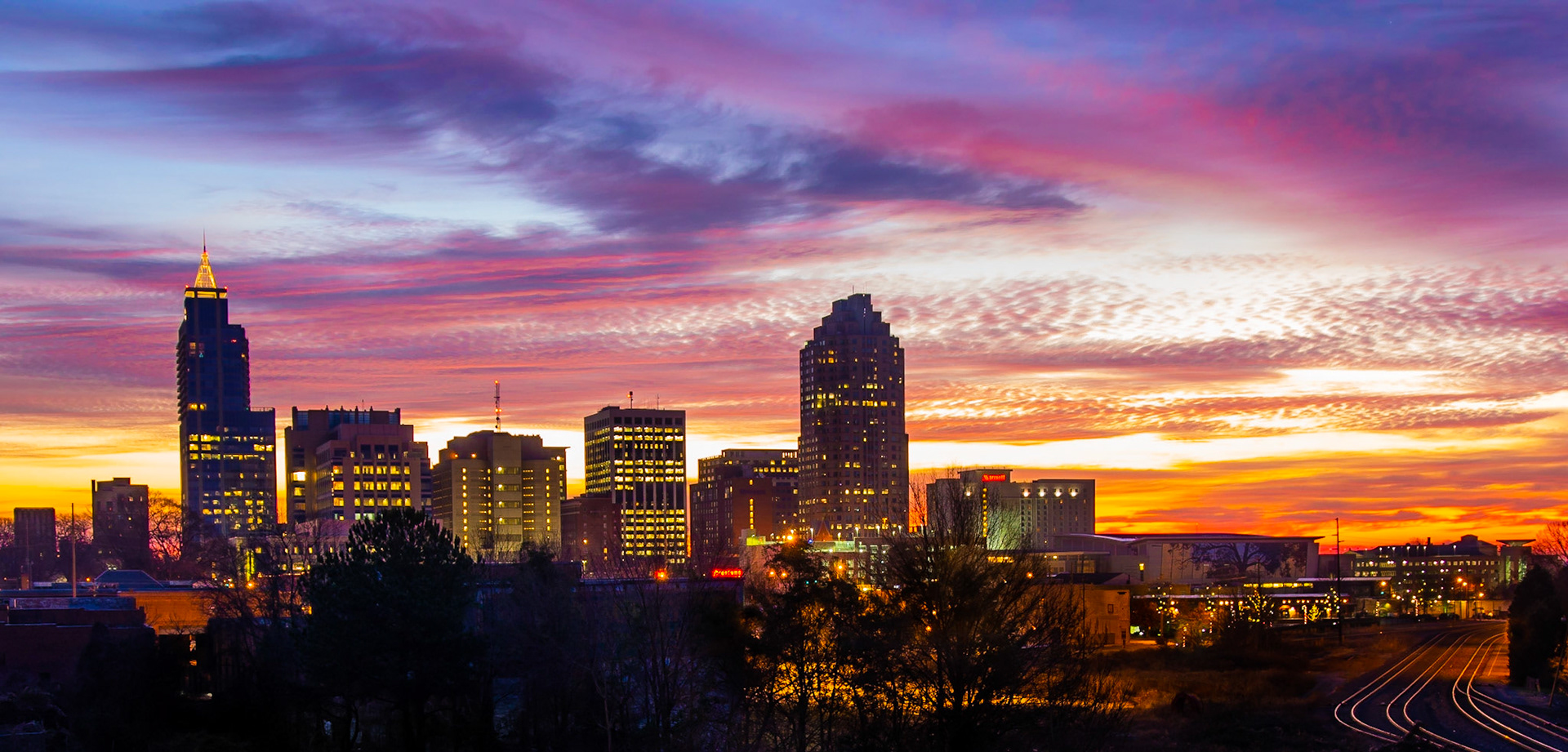 Winter Sunrise Wide Panorama