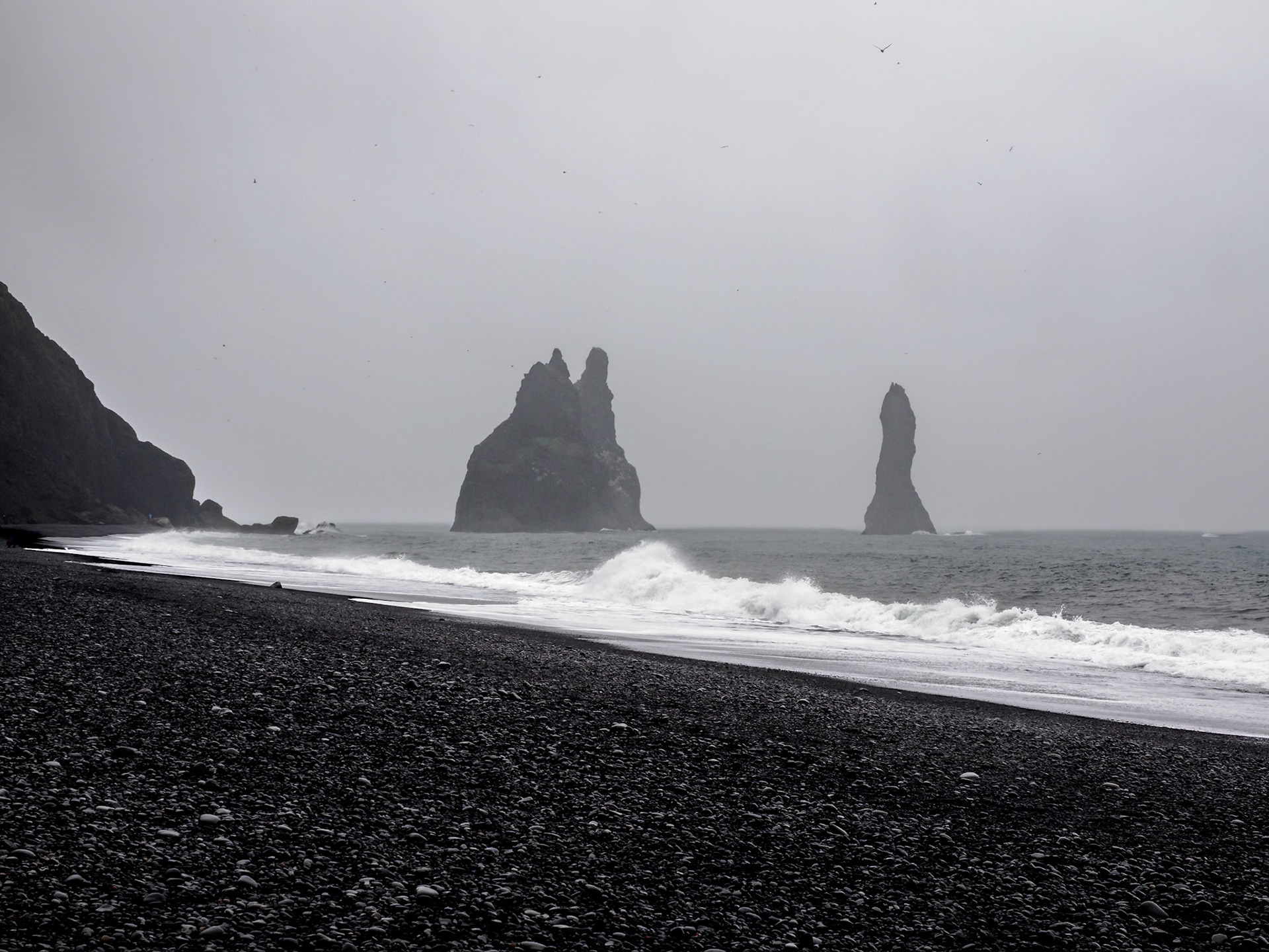Sea stacks off of Reynisfjara Beach