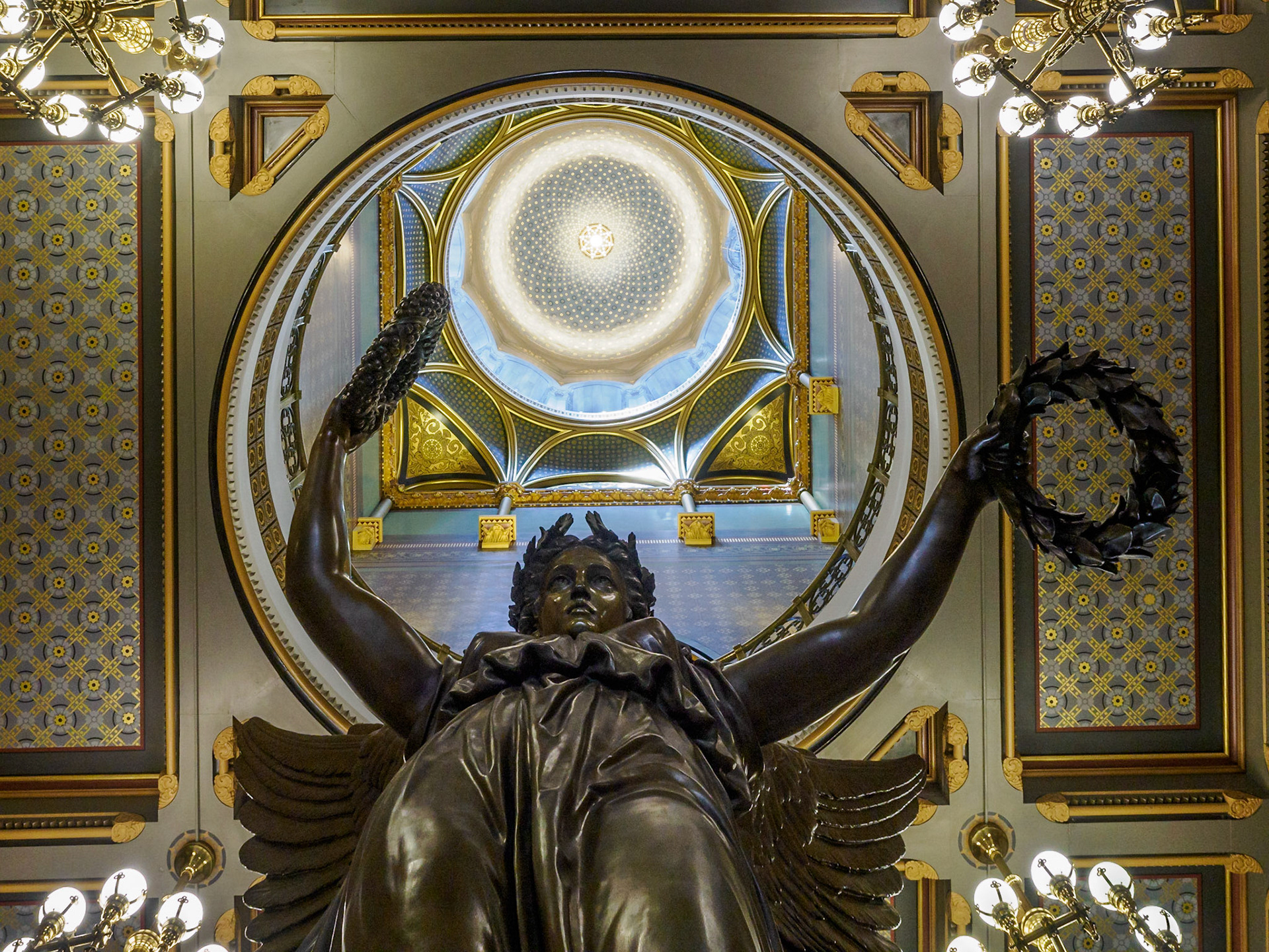 The Genius of the State Capitol. This is a bronze version of the one that was on the top of the building.