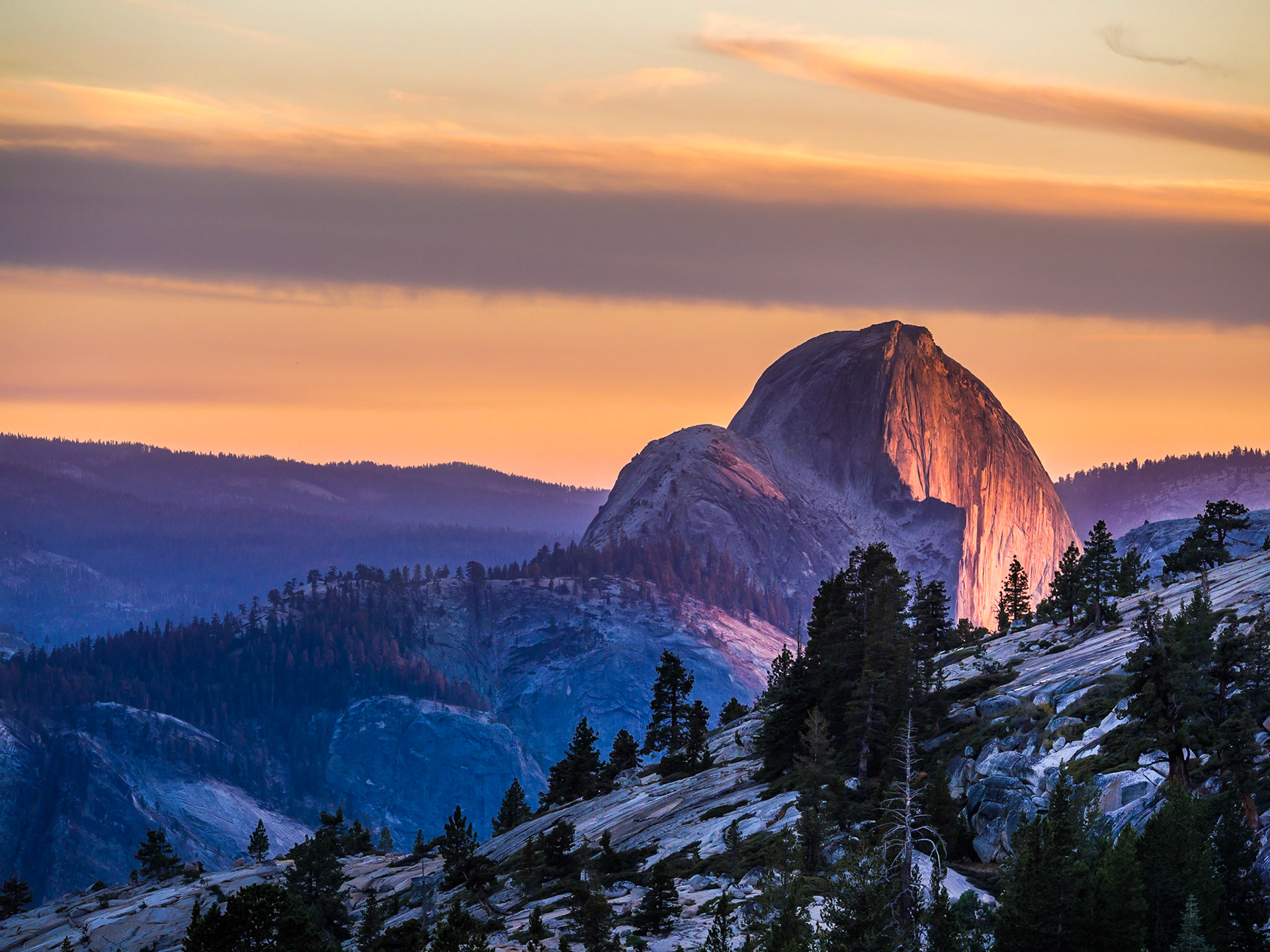 Half Dome Sunset from Olmsted Point, Yosemite National Park