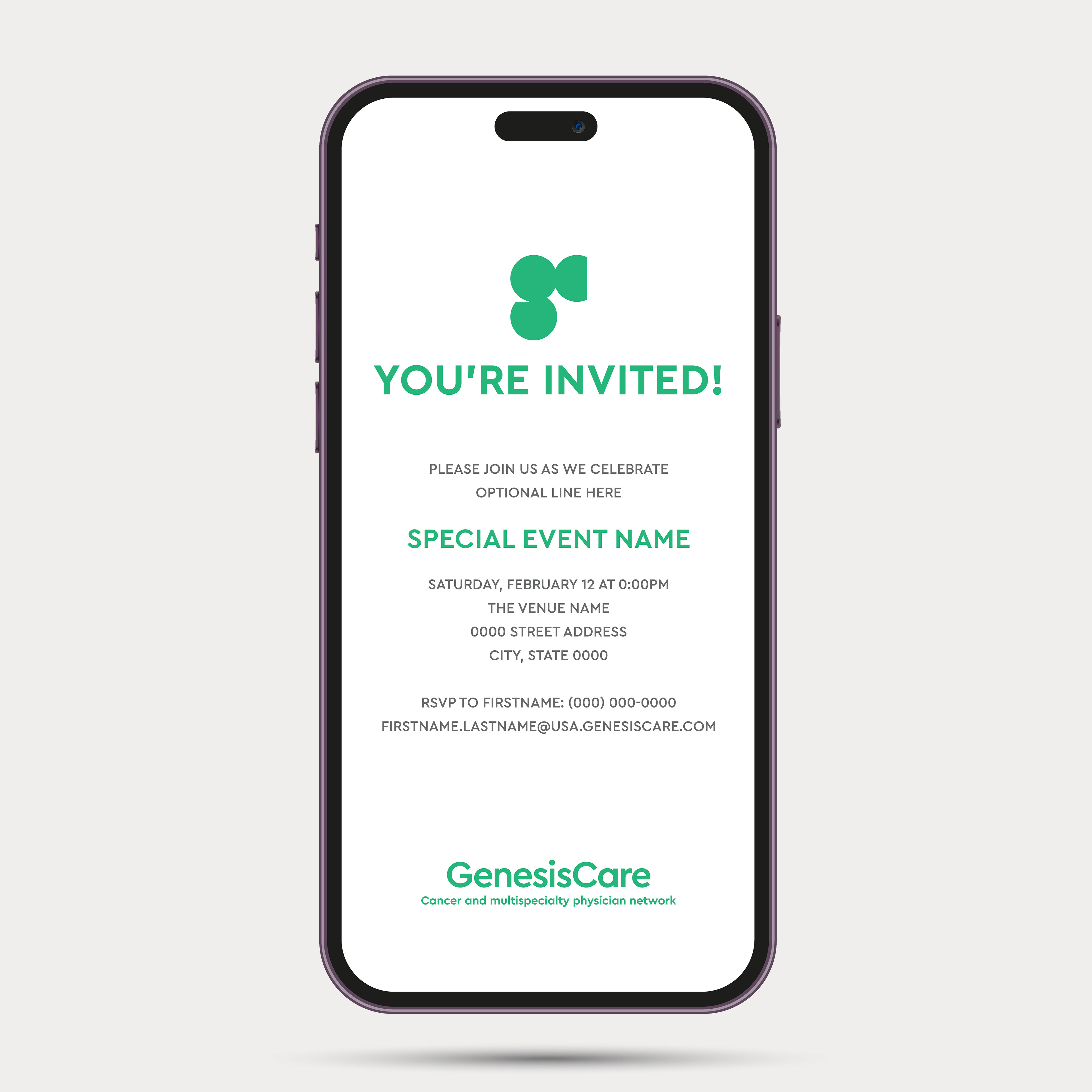text invite template