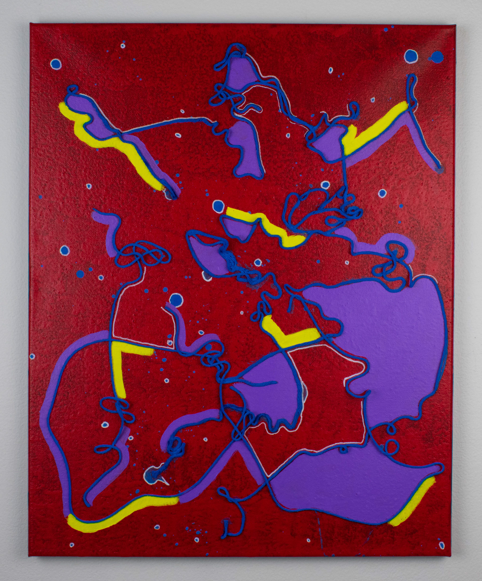 Chance - Gravity | Acrylic and yarn on canvas | 2023