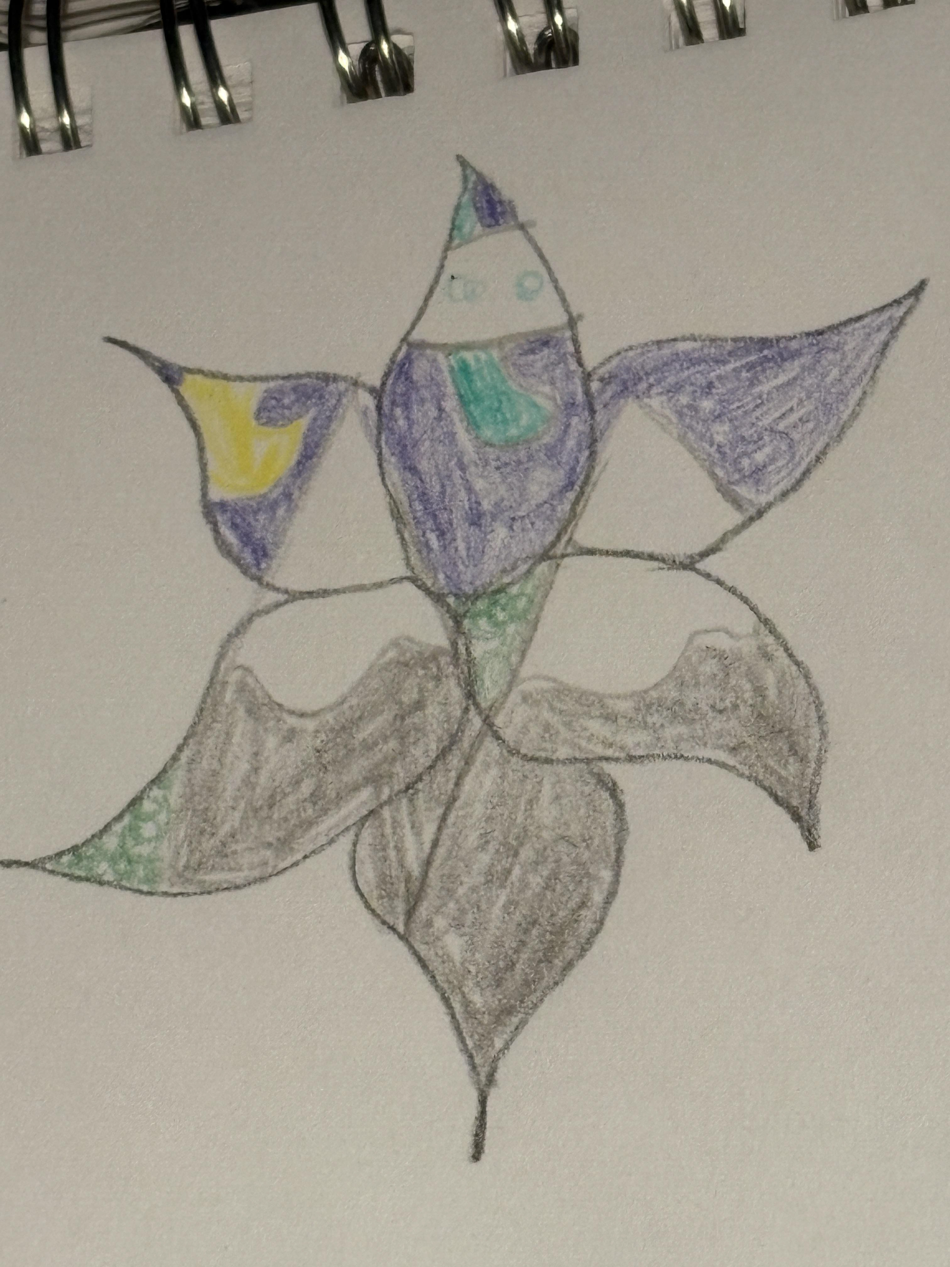 One of the drawn designs used in the album.