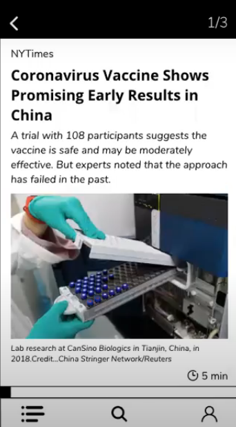 Reading article