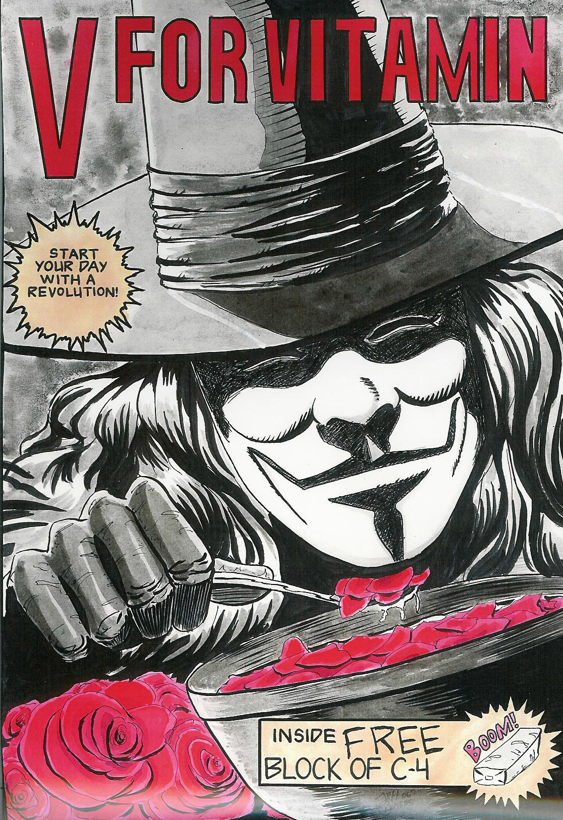 Art school cereal box