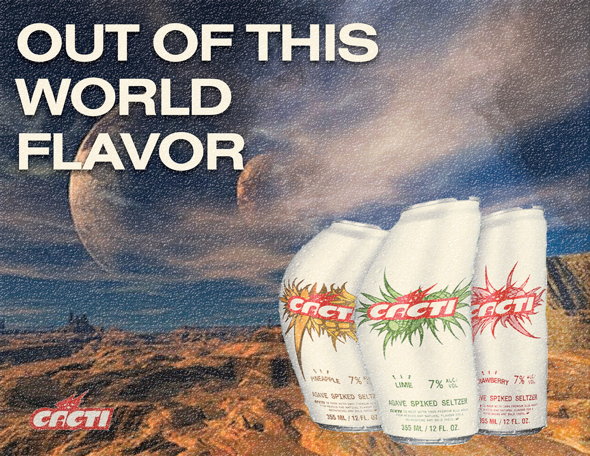 Cacti Drink Advertisement Mock Up | Photoshop