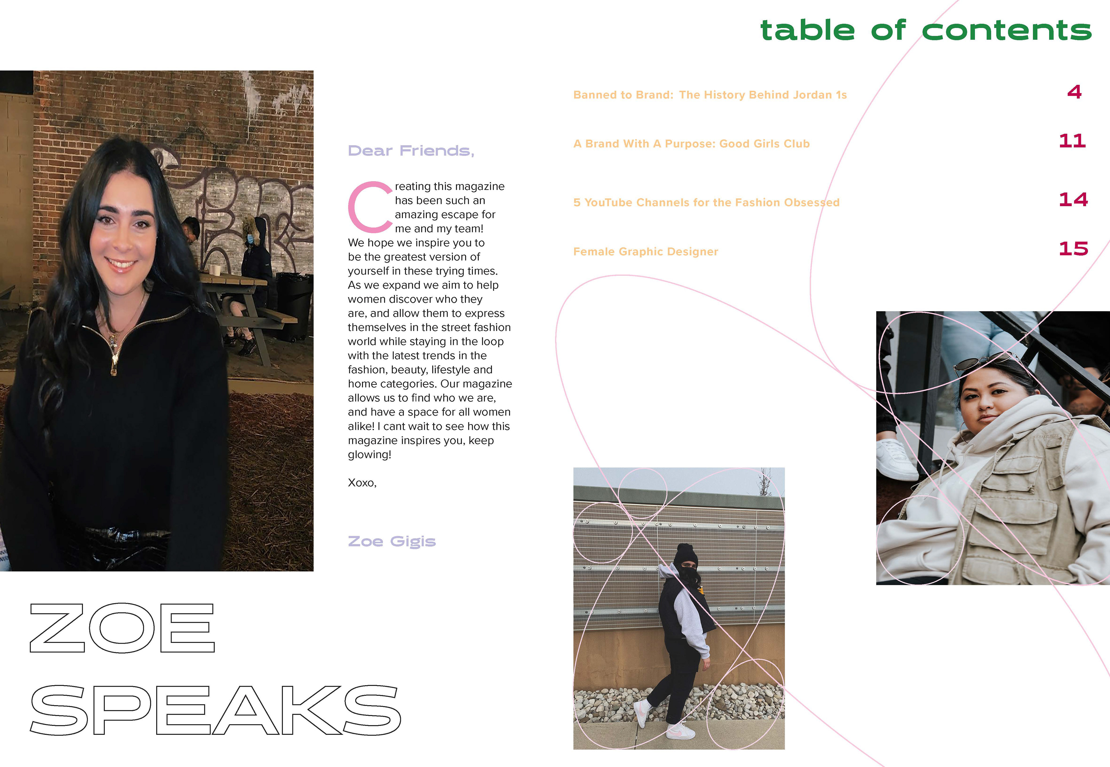 Letter From The Editor & Table of Contents
