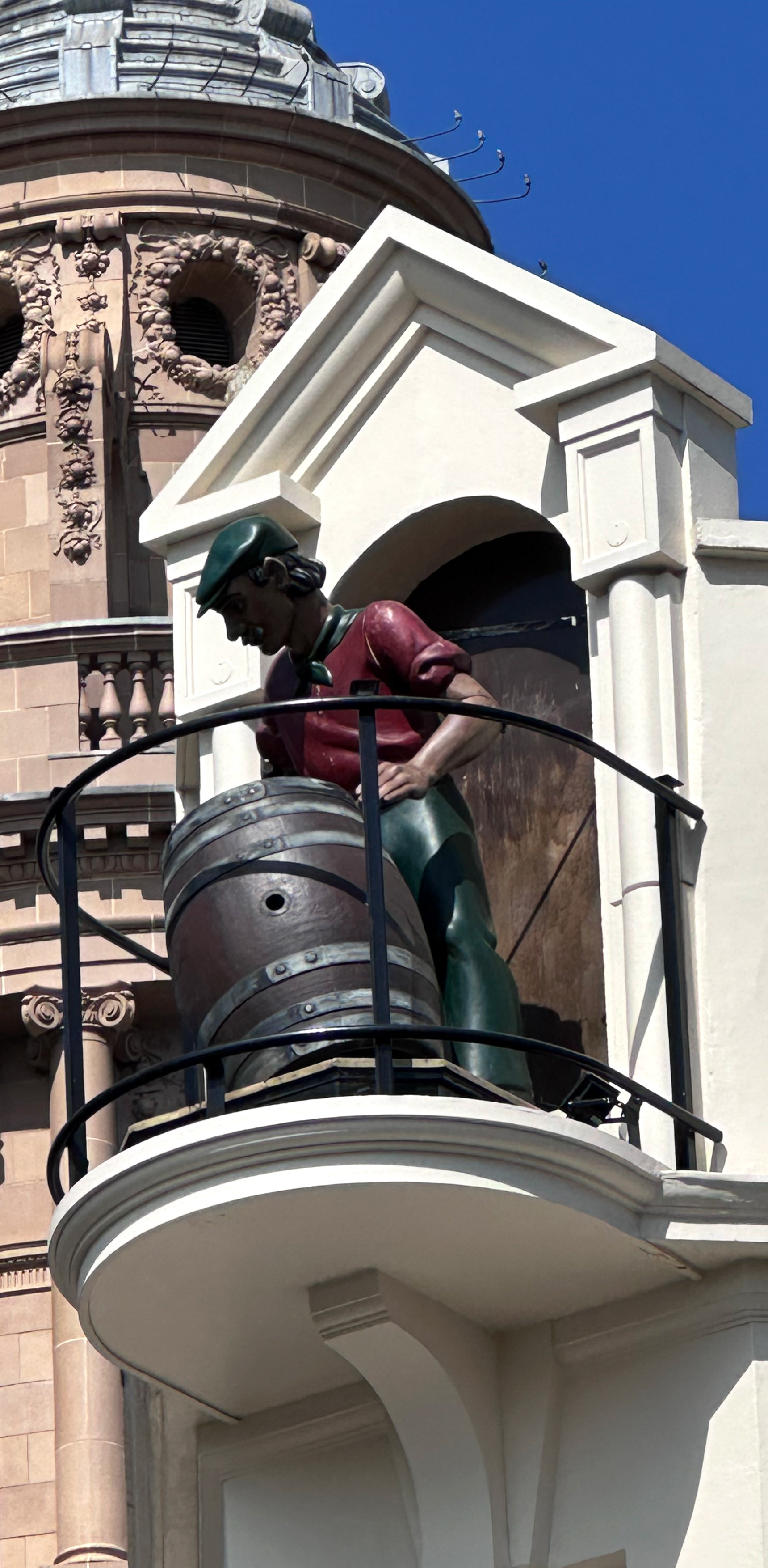 A Cooper at work over the Chandos Pub