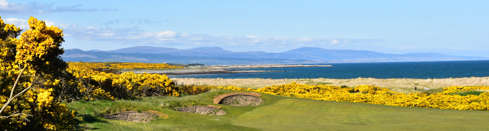 Royal Dornoch Golf Course and view to Embo